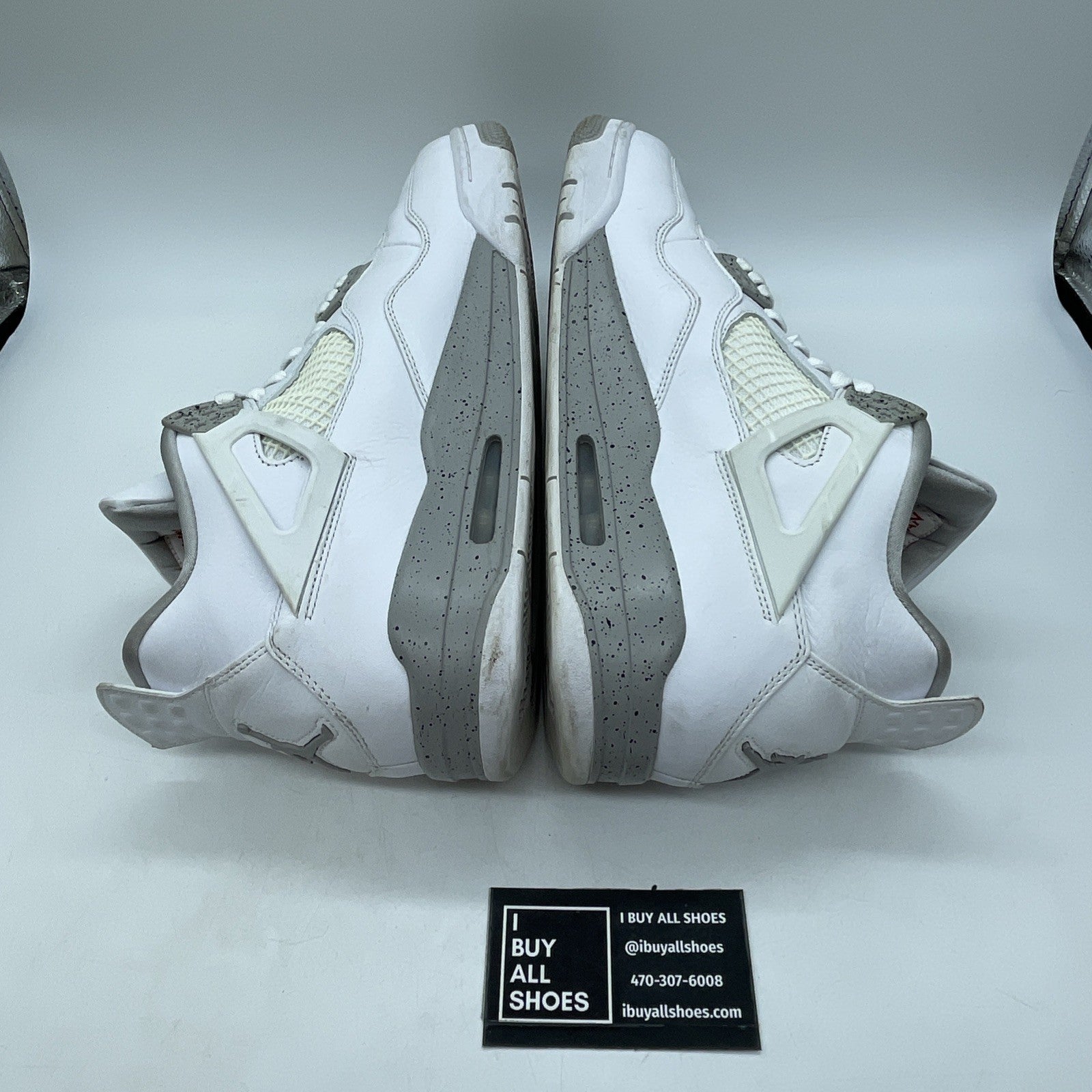 Size 13 - Jordan 4 Retro Mid White Oreo Grey Leather (CT8527-100)
