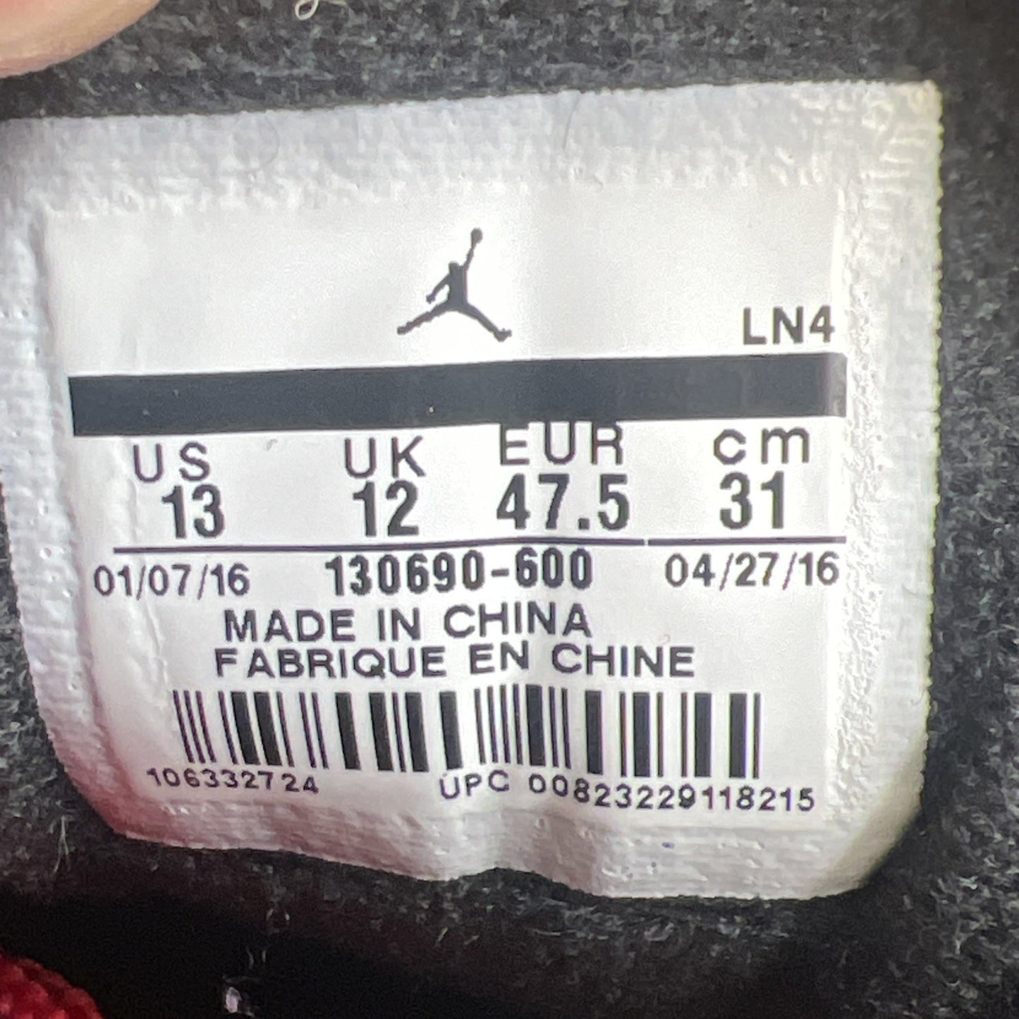 Size 13 - Air Jordan 12 Retro Gym Red (130690-600)