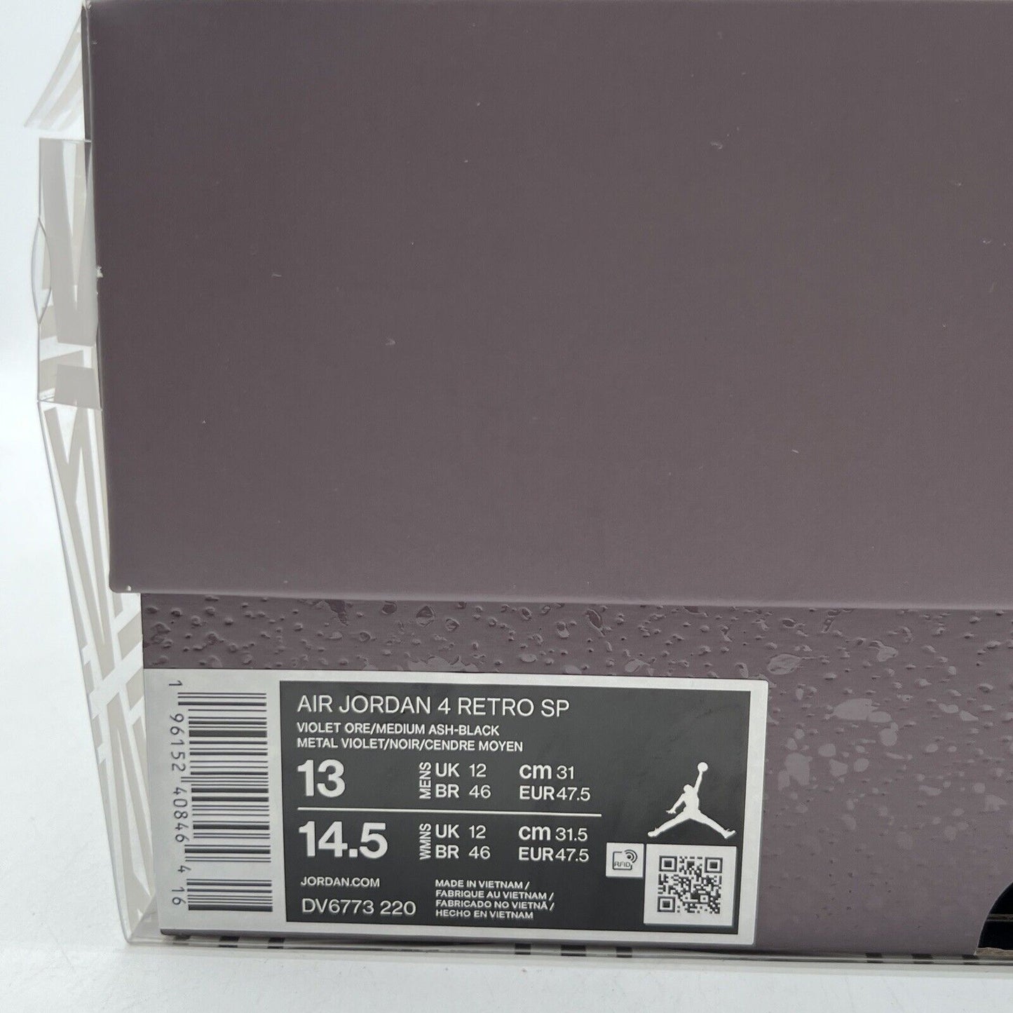 Size 13 - Jordan 4 Retro x A Ma Maniere Mid Violet Ore (DV6773-220)