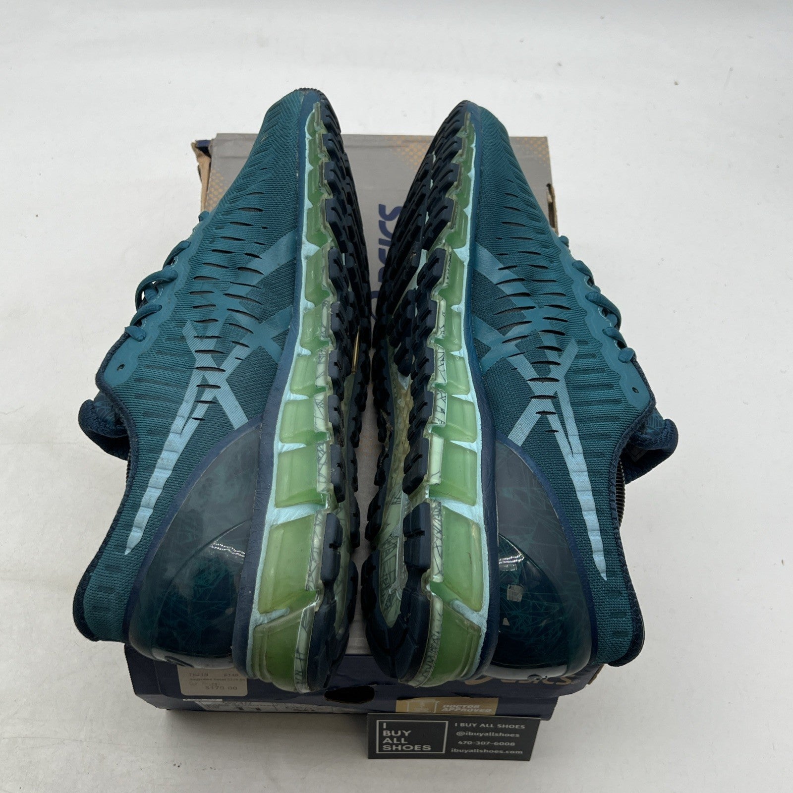 Size 11 - Asics Gel-Quantum 360 Knit Shoes Ocean Depth Crystal Blue (T5J1N6140)