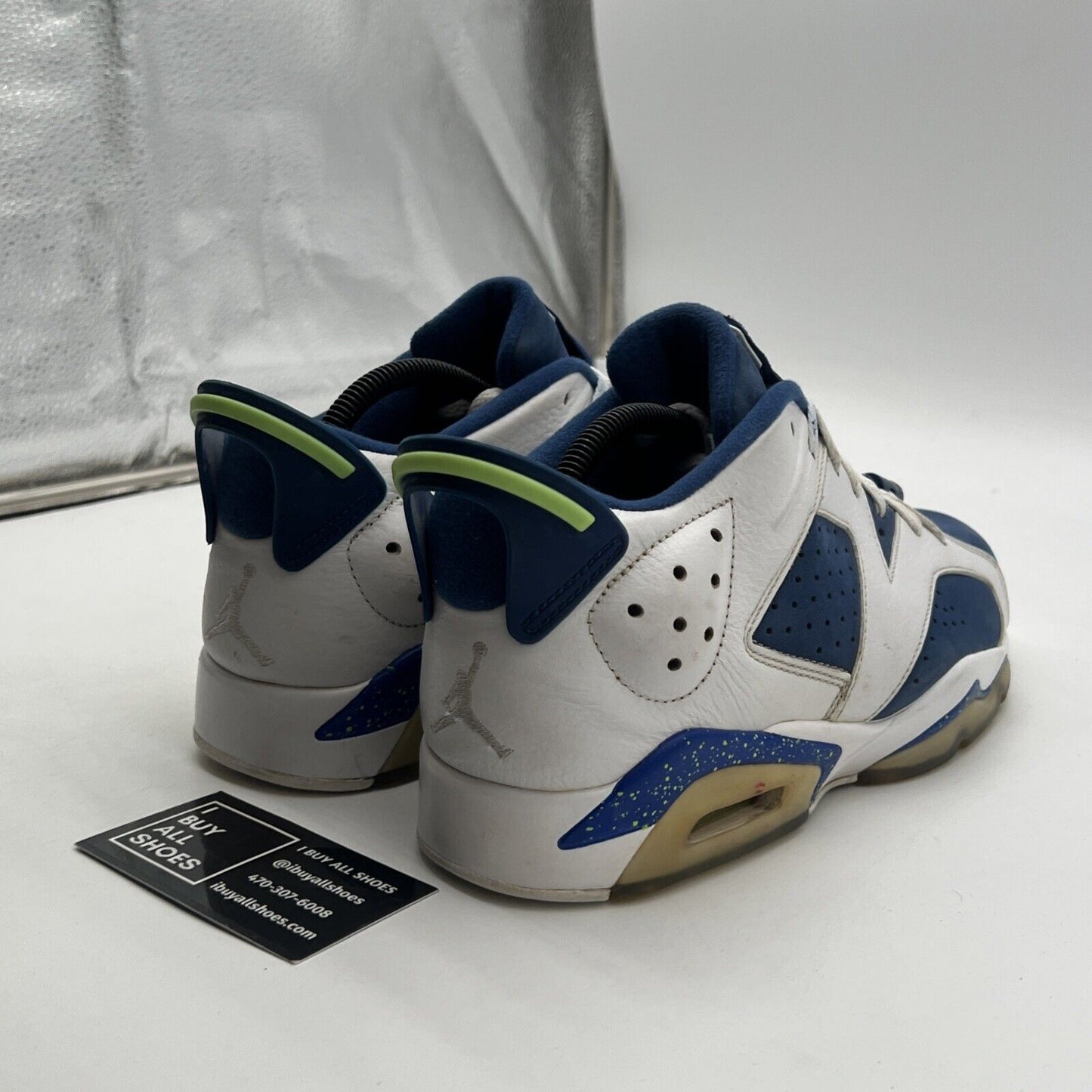 Size 8.5 - Air Jordan 6 Low Ghost Green (304401-106)