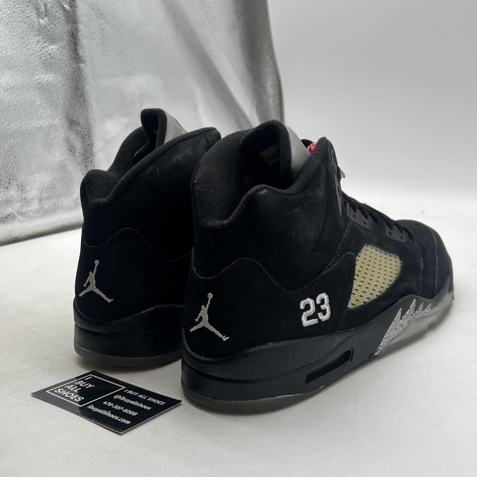 Size 11.5 - Air Jordan 5 Retro 2011 Black Metallic (136027-010)