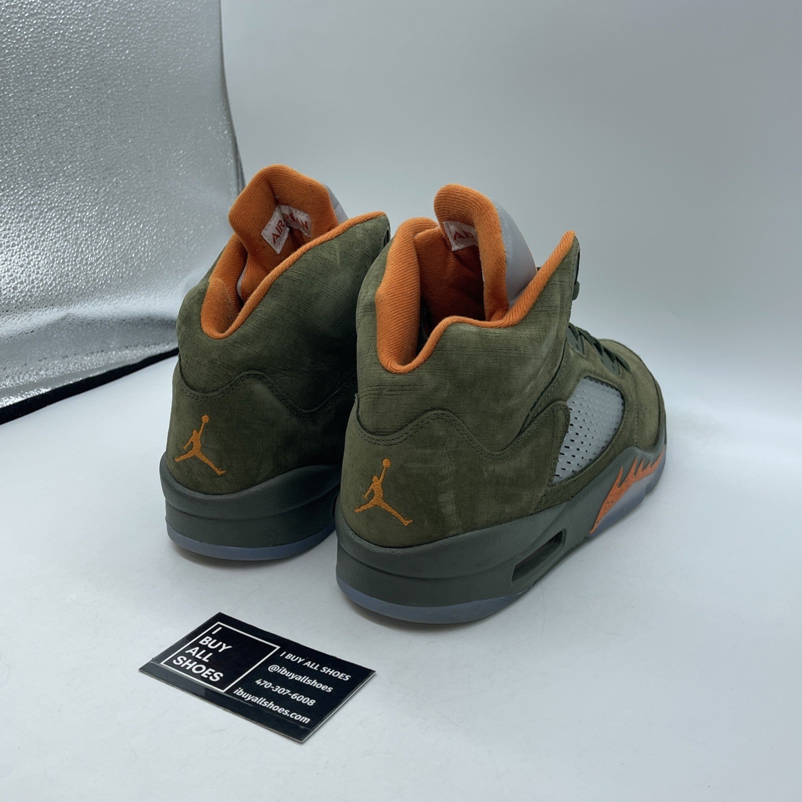 Size 12 - Air Jordan 5 Retro 2024 Olive Green Orange Suede (DD0587-308)
