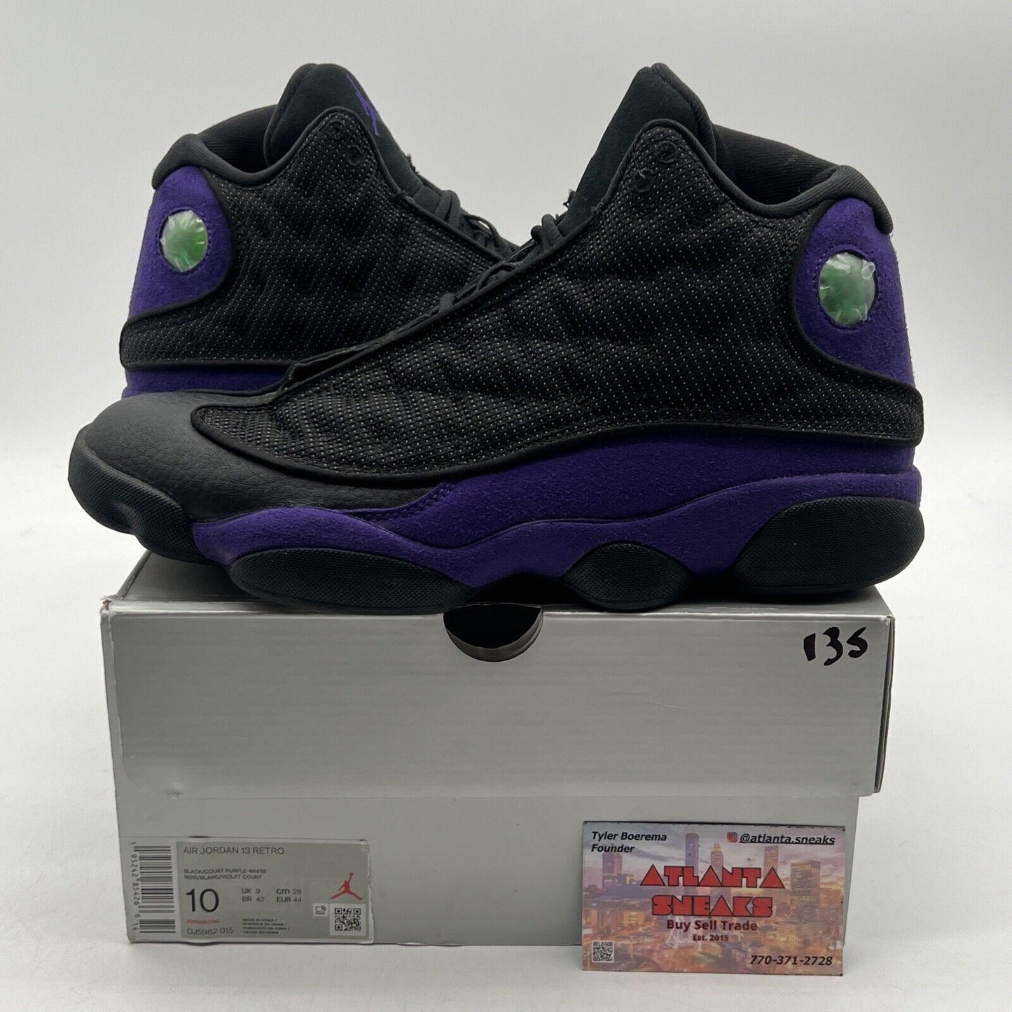 Size 10 - Jordan 13 Retro Court Purple Black Leather Suede (DJ5982-015)