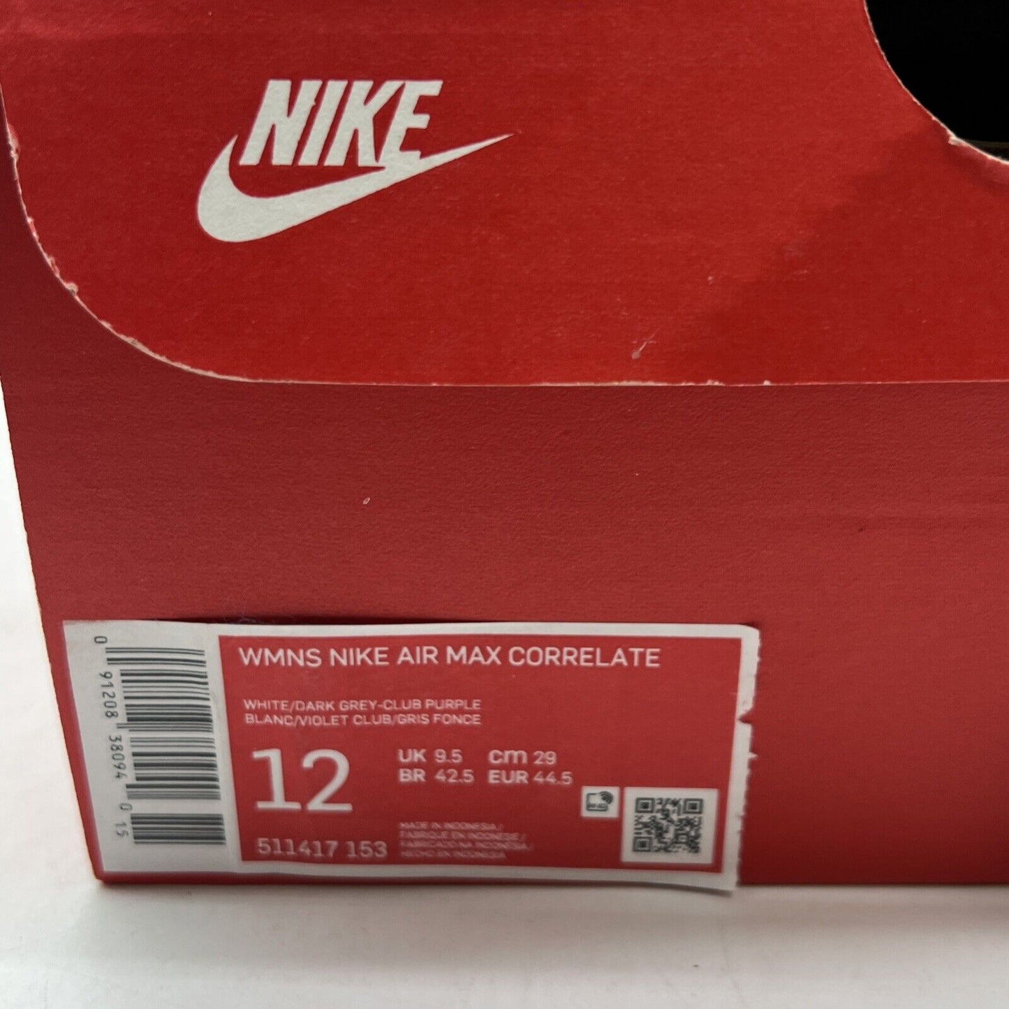 Size 12 - Nike Air Max Correlate Club Purple W (511417-153)