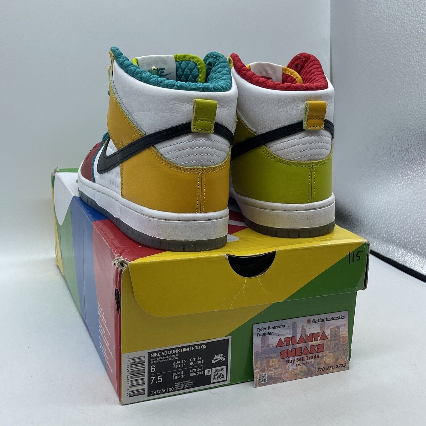 Size 6 - Nike froSkate x Dunk SB High All Love No Hate Leather (DH7778-100)