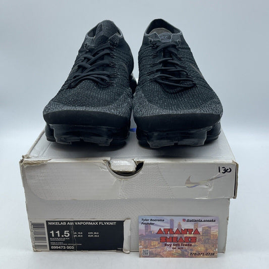 Size 11.5 - NikeLab Air VaporMax Triple Black Suede Leather (899473-003)