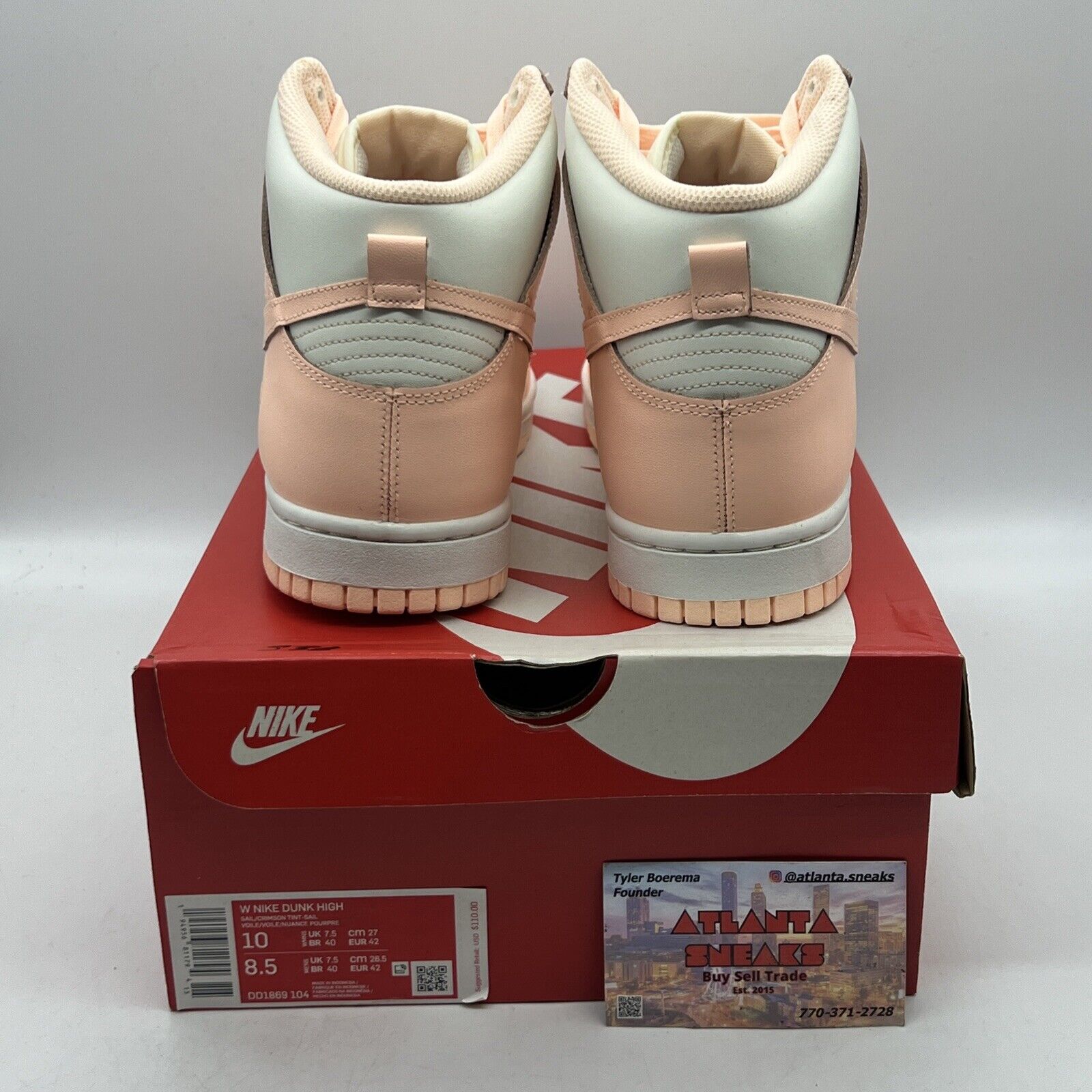 Size 10 - Nike Dunk High Crimson Tint Brand New Og All