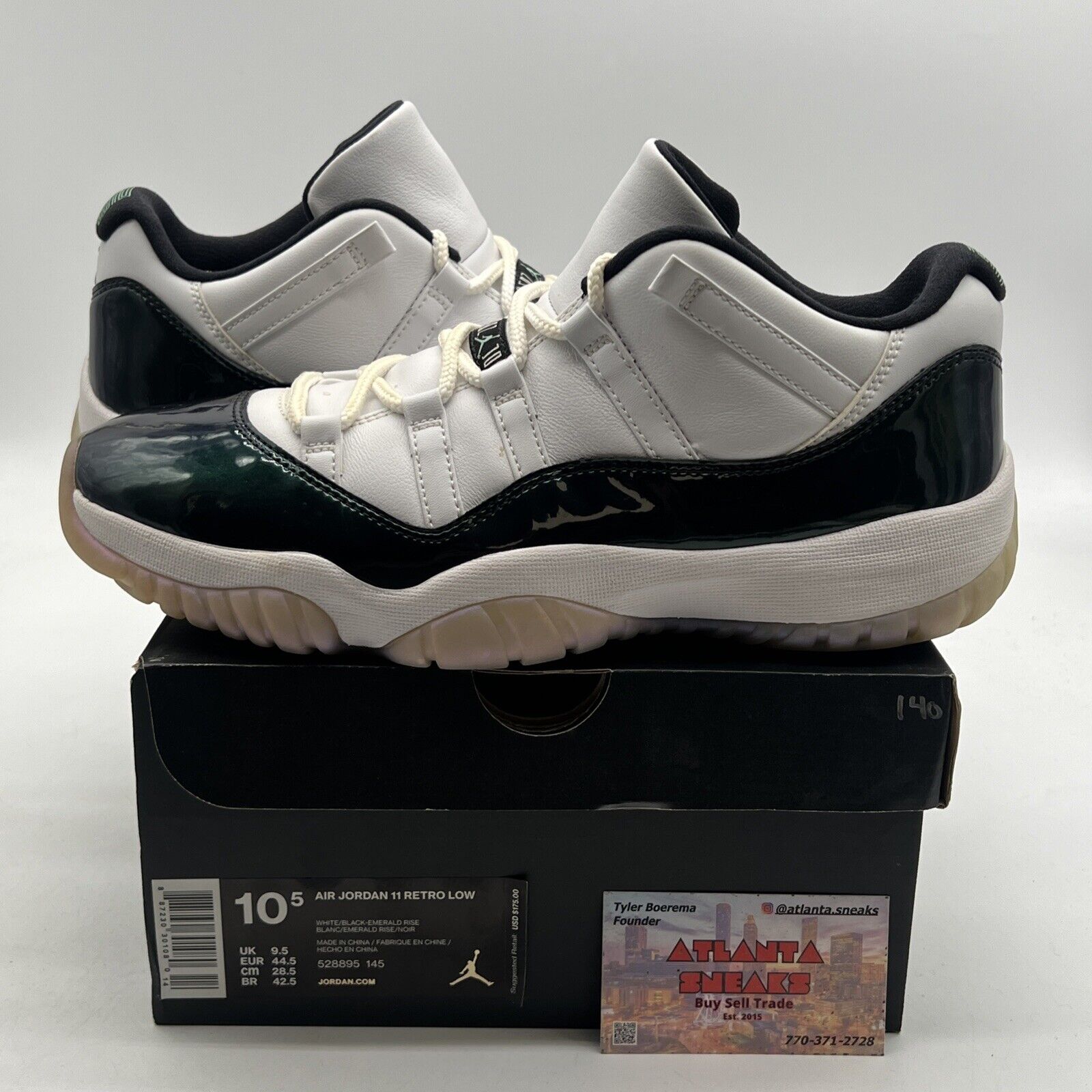 Size 10.5 - Air Jordan 11 Retro Low Emerald (528895-145)