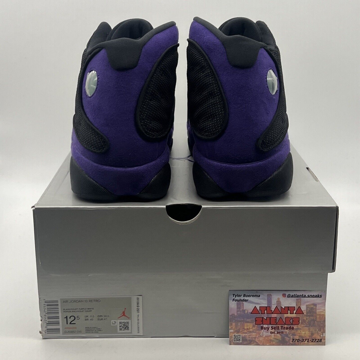 Size 12.5 - Jordan 13 Retro Court Purple Black Suede Leather (DJ5982-015)