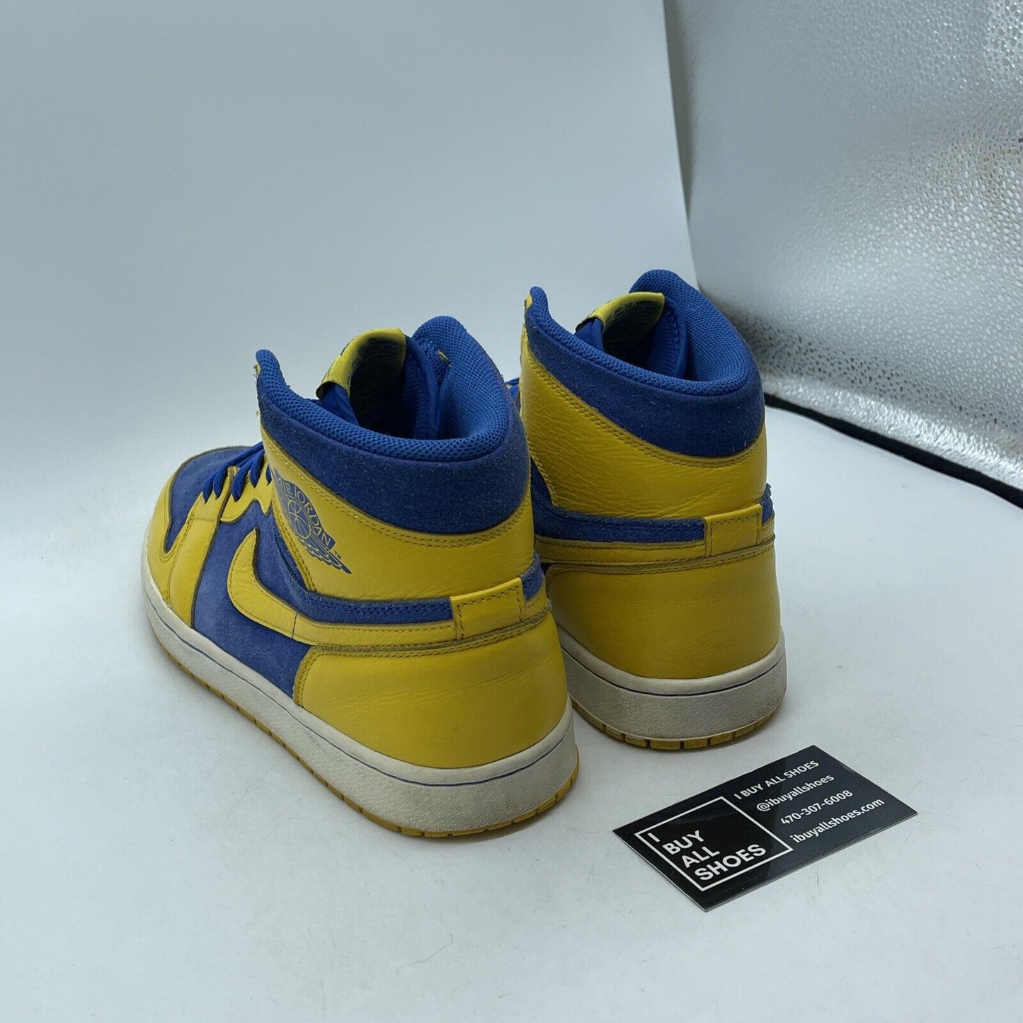 Size 11 - Air Jordan 1 Retro OG High Laney Yellow Blue Suede (555088-707)