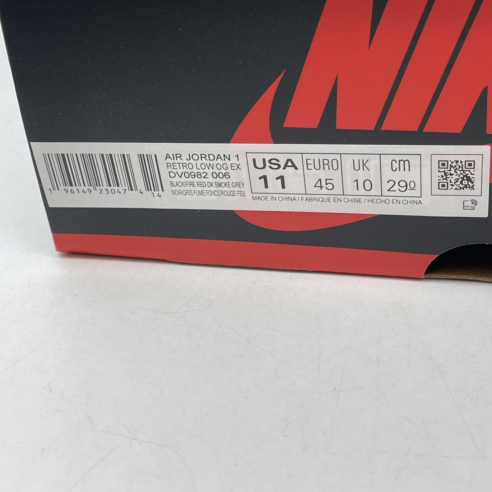 Size 11 - Air Jordan 1 Retro Low OG EX Dark Smoke Gray 2022 (DV0982-006)
