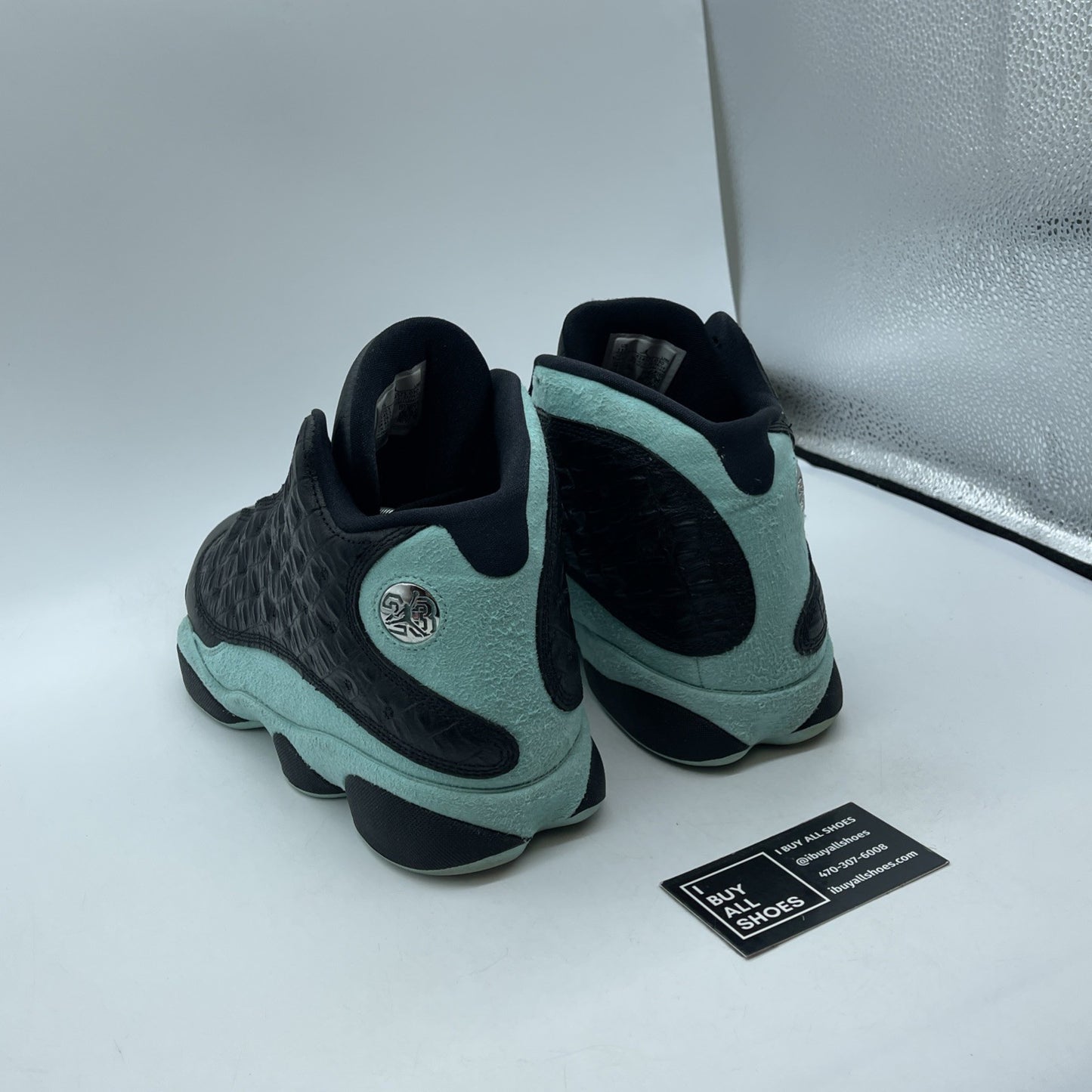Size 11.5 - Air Jordan 13 Retro Island Green Black Suede Leather (414571-030)