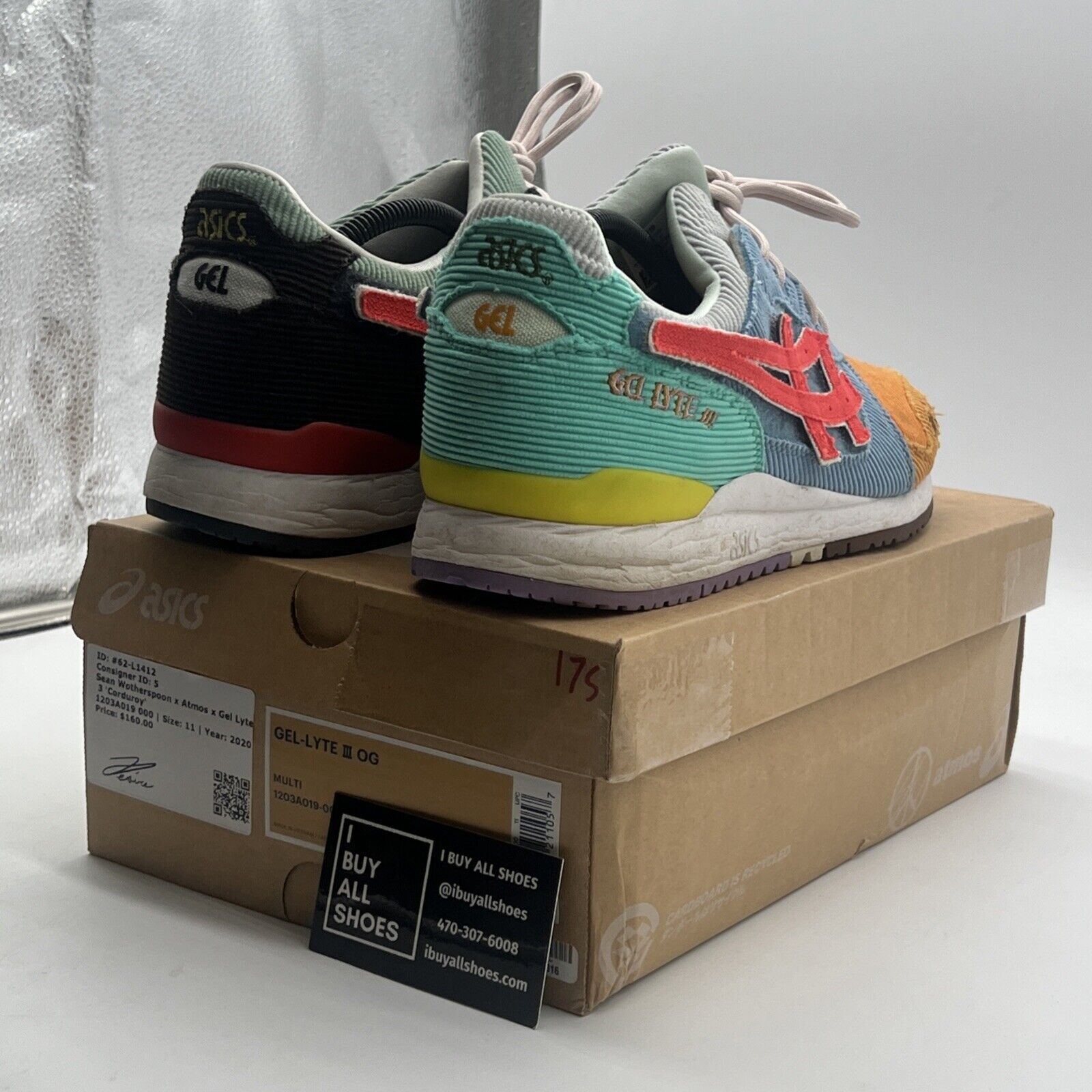 Size 11 - ASICS Sean Wotherspoon x Atmos x Gel Lyte 3 Corduroy (1203A019-000)