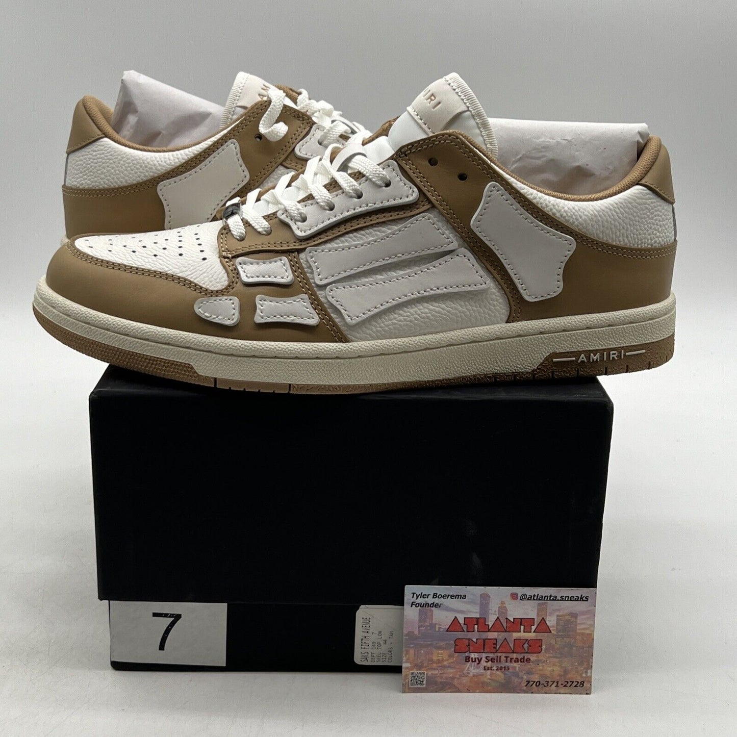 Size 11 - Amiri Skel Top Low 'Tan' Sneakers