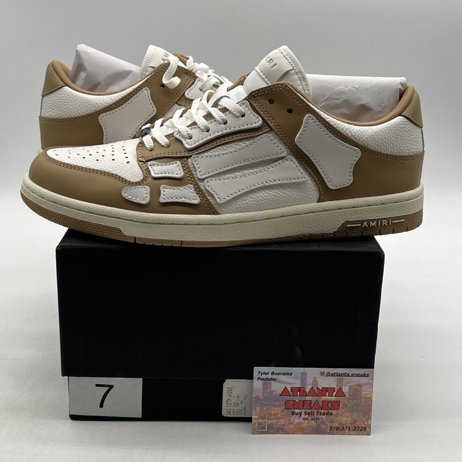 Size 11 - Amiri Skel Top Low 'Tan' Sneakers