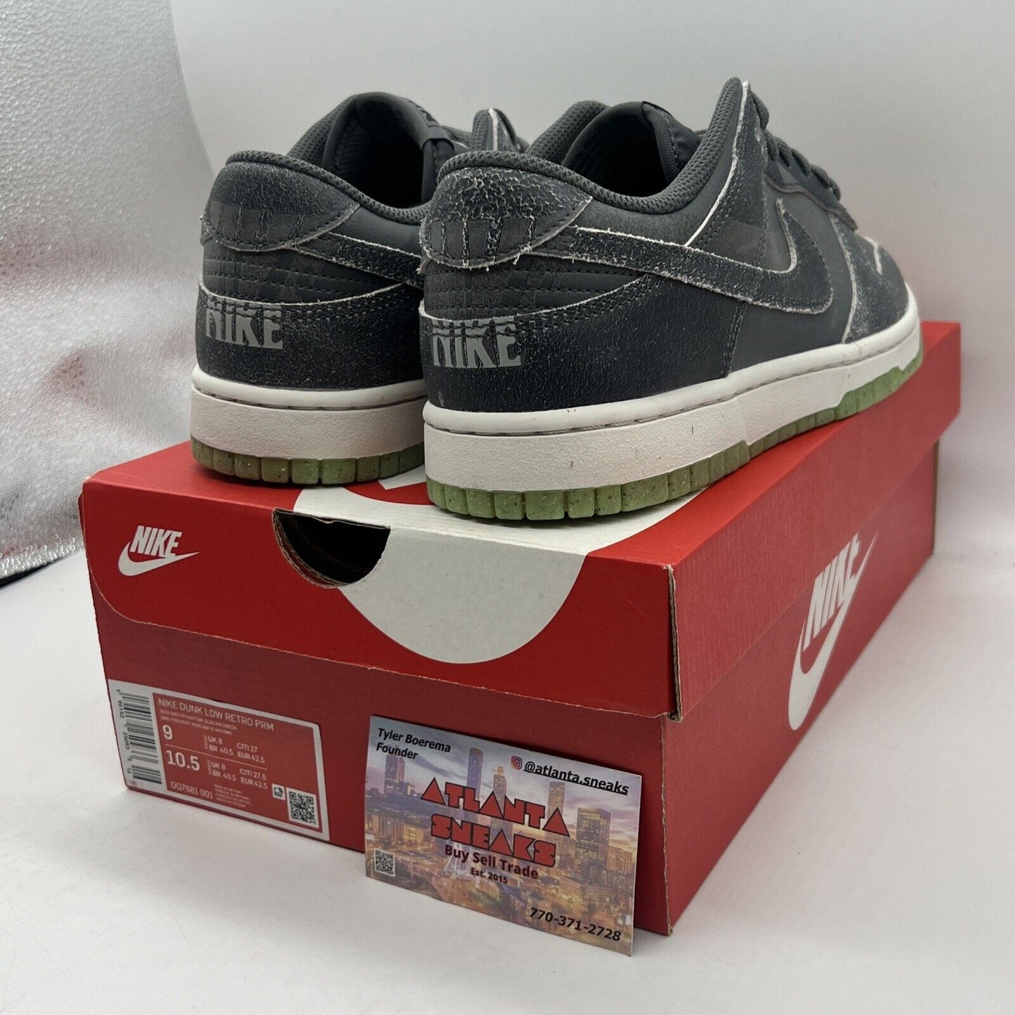 Size 9 - Nike Dunk Low Iron Gray Scream Green 2022 Brand New Og All