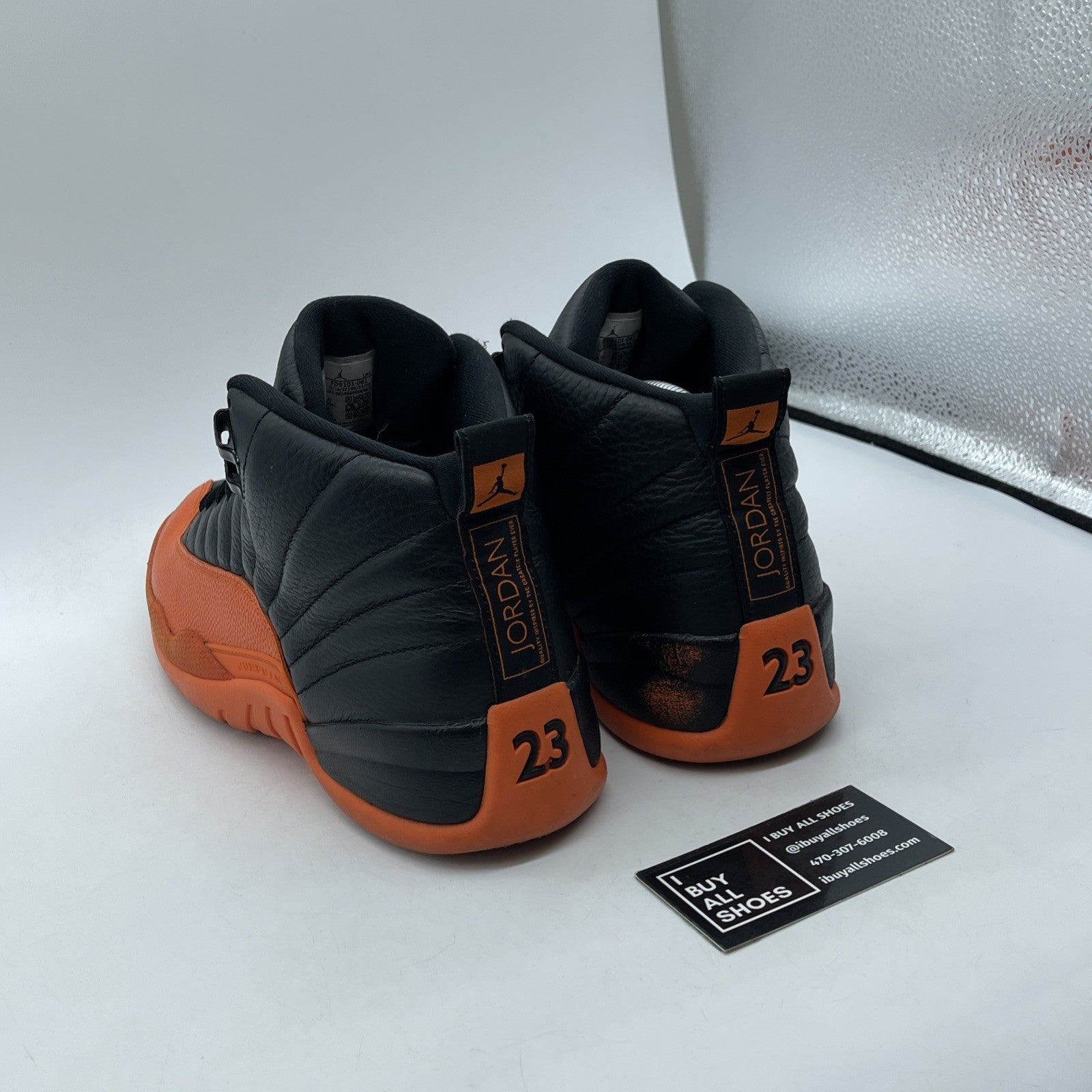 Size 11W - Air Jordan 12 Retro Brilliant Orange Black Leather (FD9101-081)