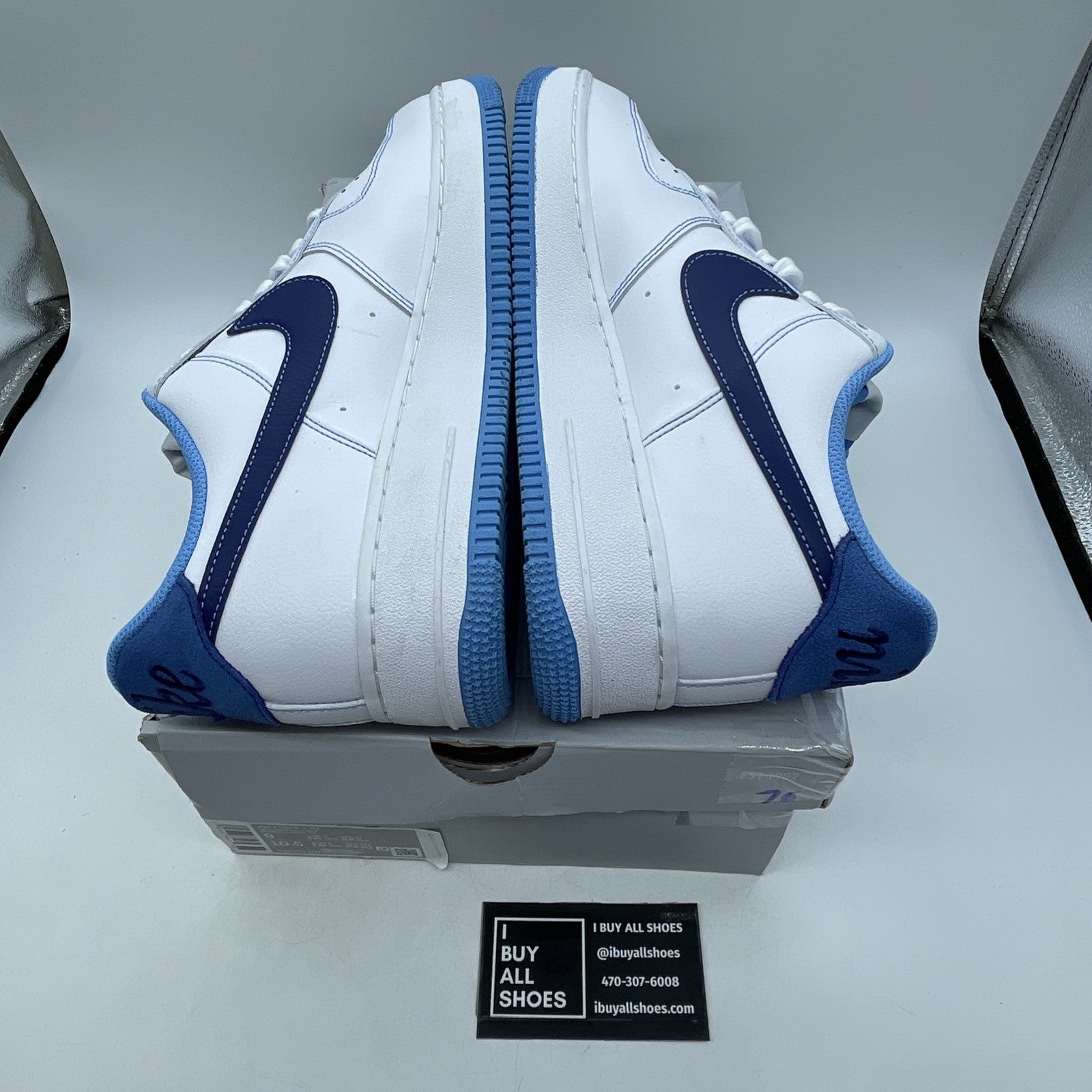 Size 9 - Nike Air Force 1 '07 First Use - White University Blue (DA8478-100)