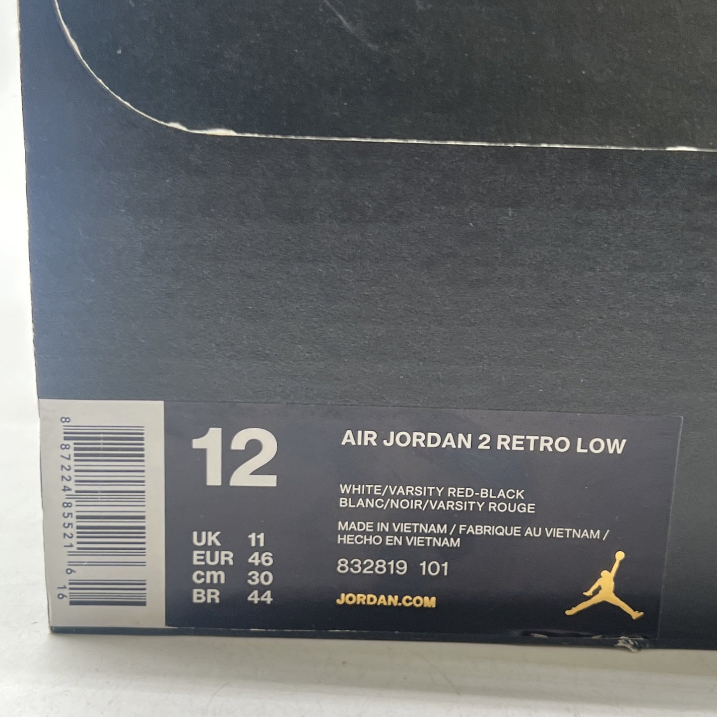 Size 12 - Air Jordan 2 Retro 2016 Low Chicago (832819-101)