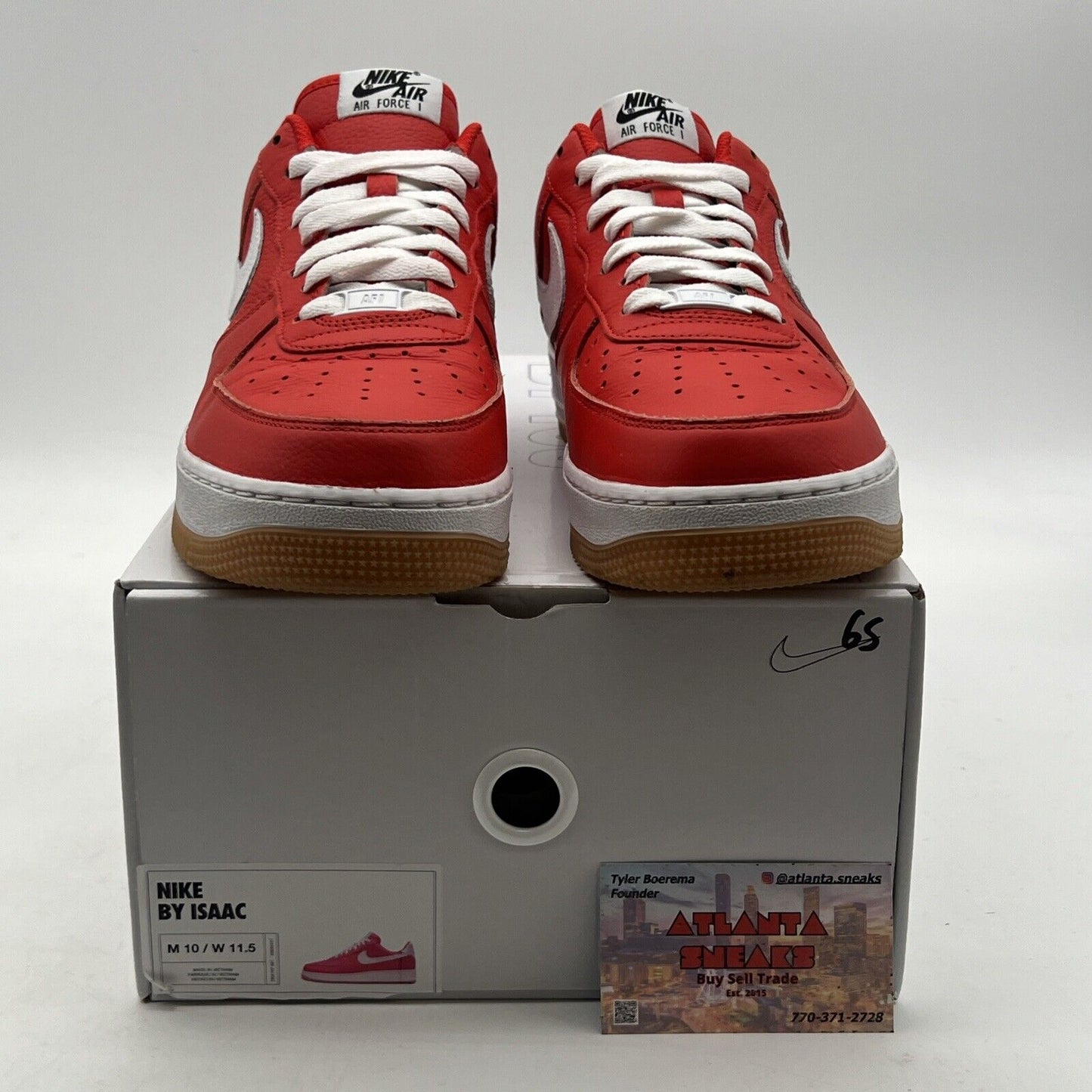 Size 9 - Nike Air Force 1 Low Nike Id University Red Gum Custom  (DN4162-991)