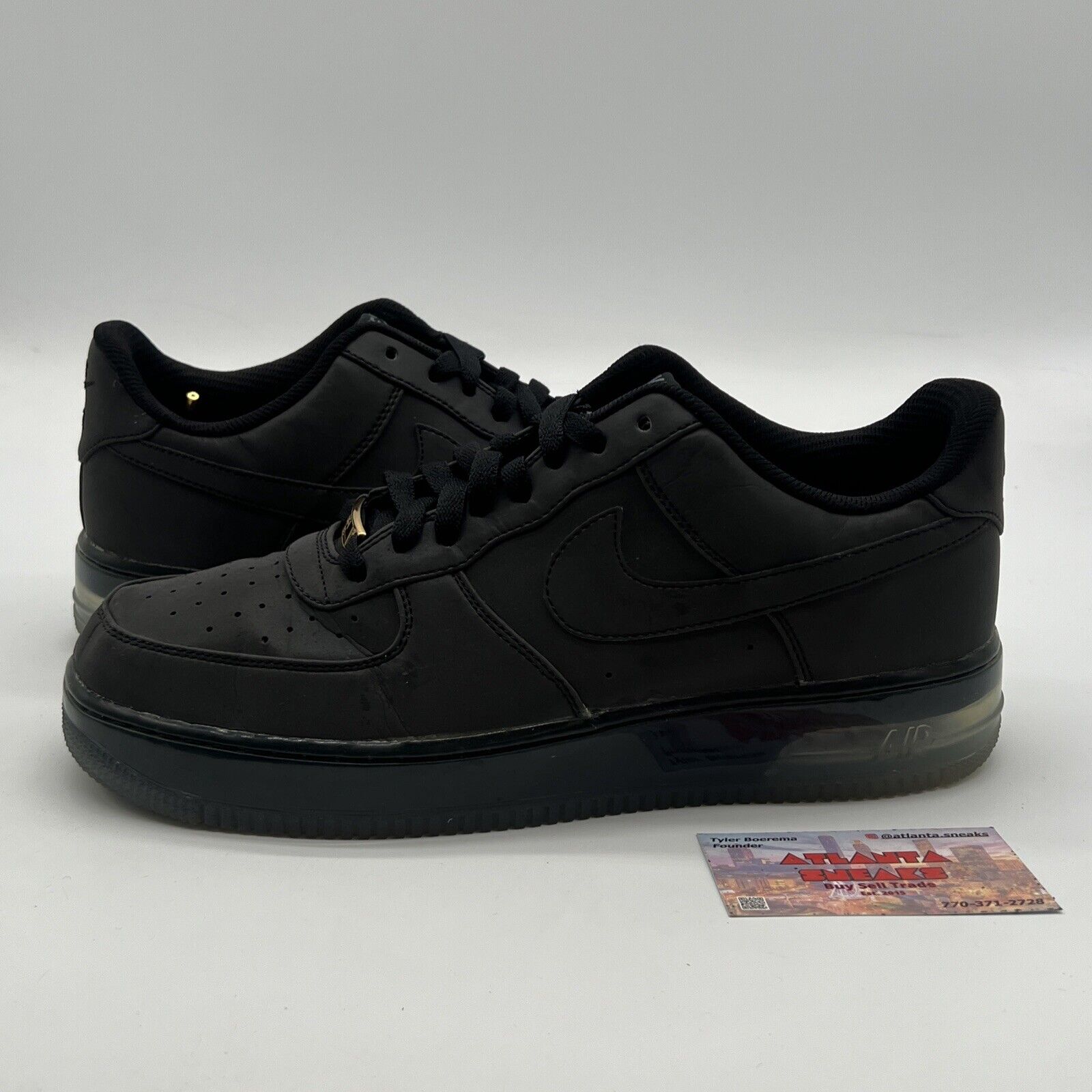 Size 10 - NIKE iD Air Force 1 Low Black w/ Icey By You Men's (574263-983)