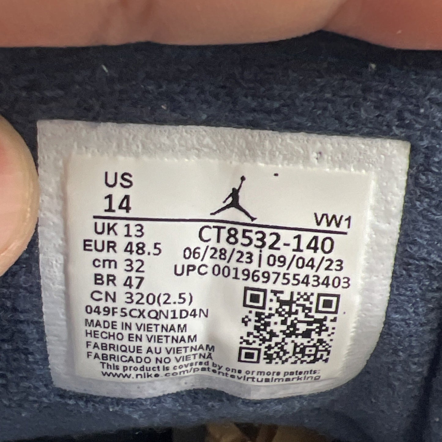 Size 14 - Air Jordan 3 Retro Midnight Navy (CT8532-140)