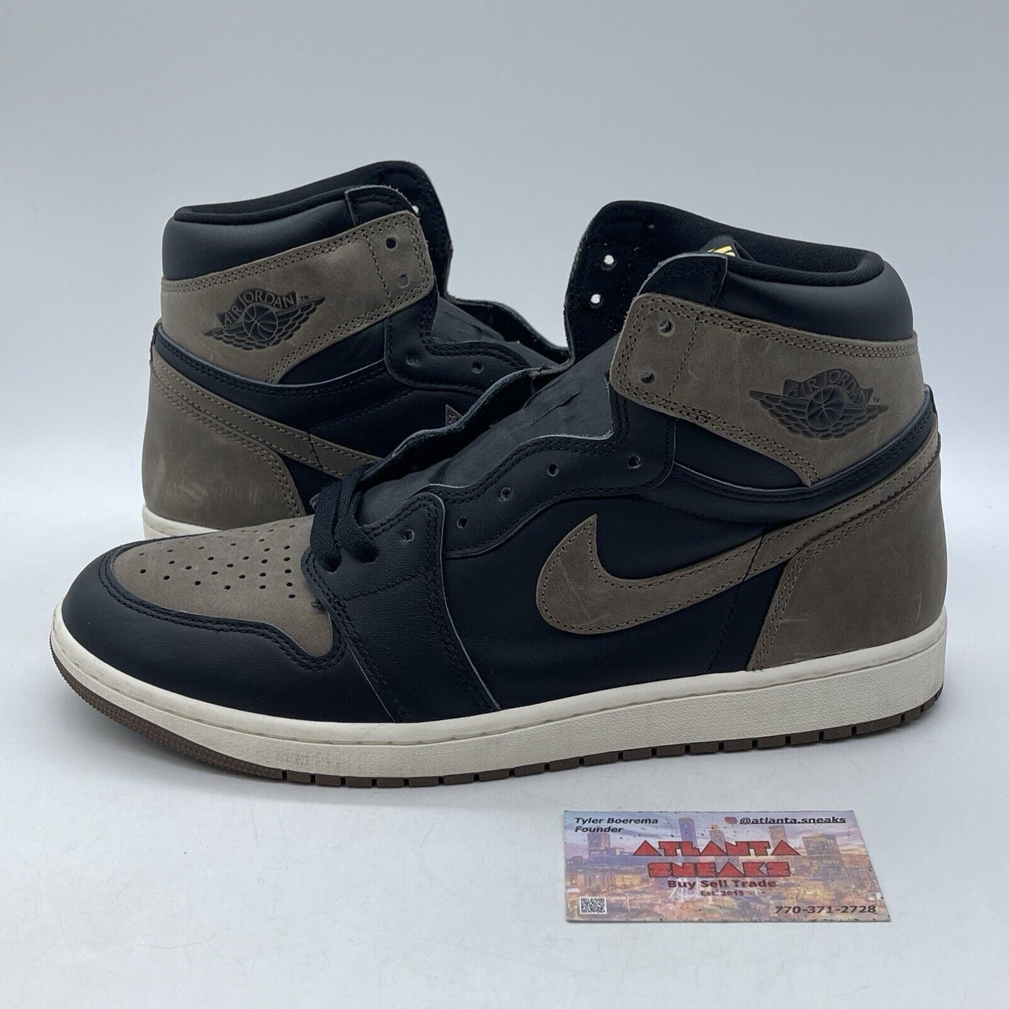 Size 12 - Jordan 1 Retro OG High Palomino Brown Suede Black Leather (DZ5485-020)