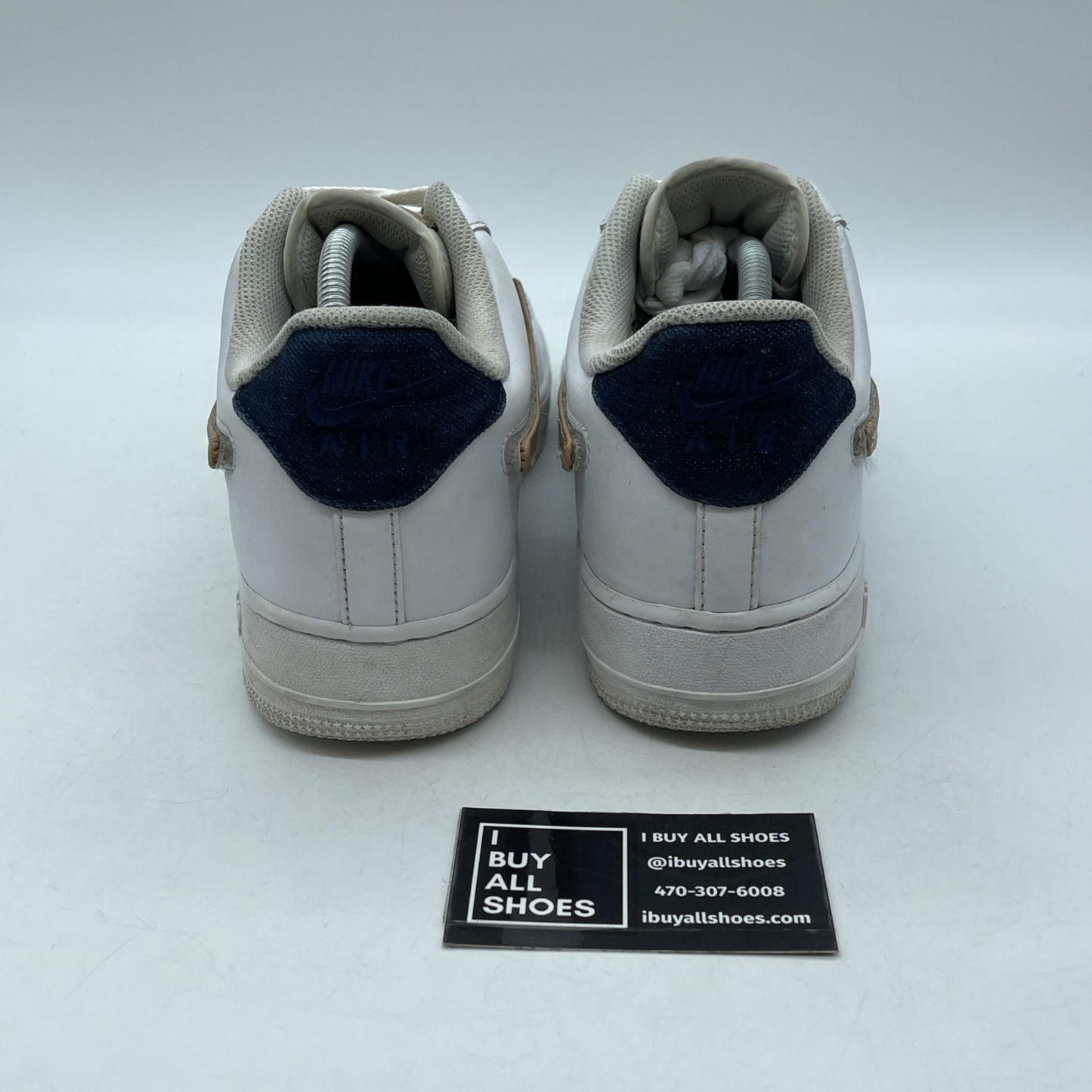 Size 10 - Nike Air Force 1 '07 LV8 Low Removable Swoosh White Vachetta Tan
