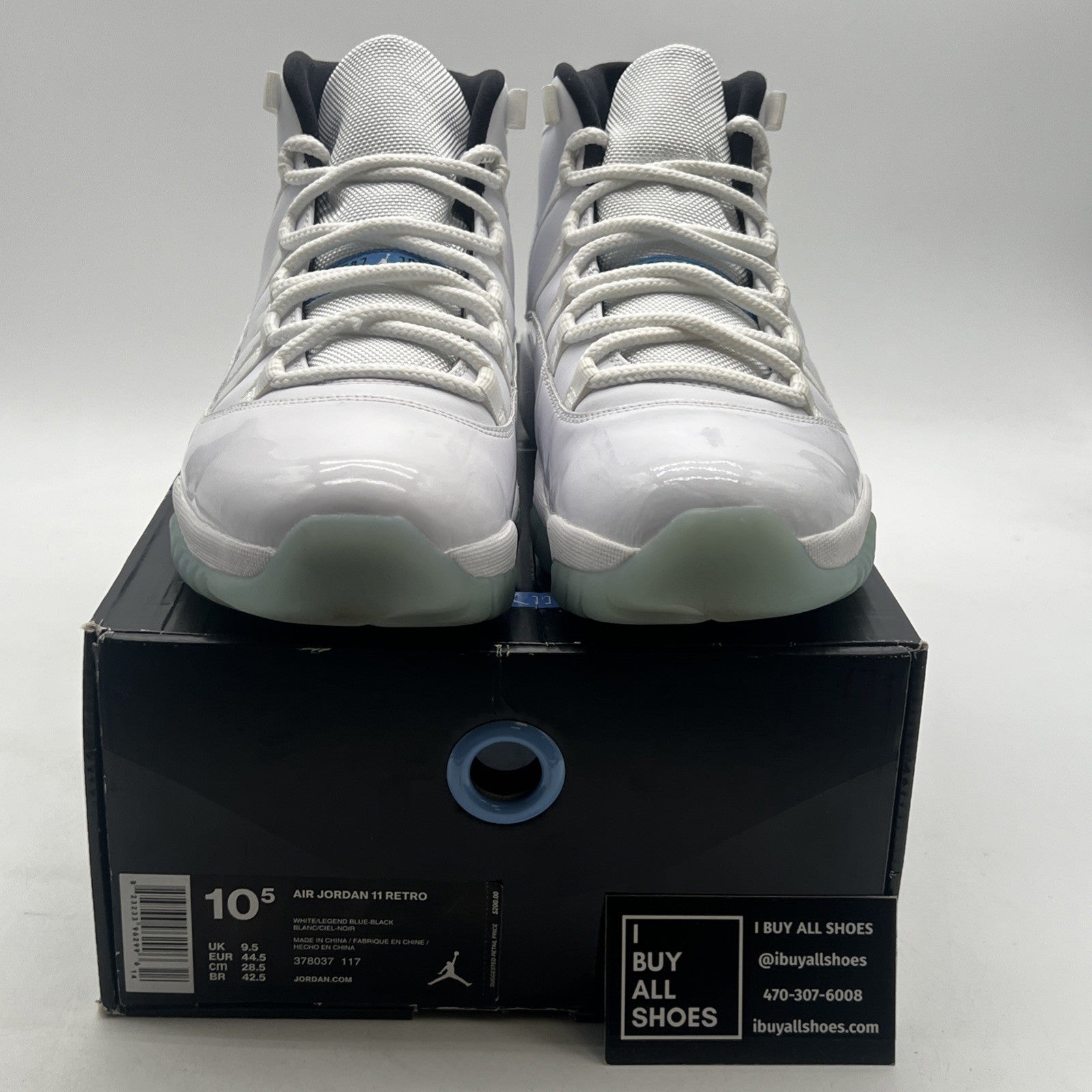 Size 10.5 - Air Jordan 11 Retro High Legend Blue (378037-117)