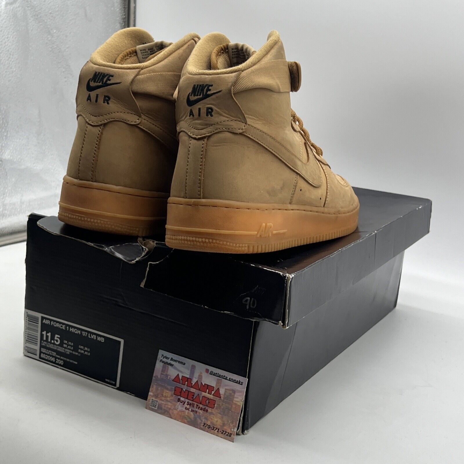 Size 11.5 - Nike Air Force 1 '07 LV8 WB High Flax (882096-200)