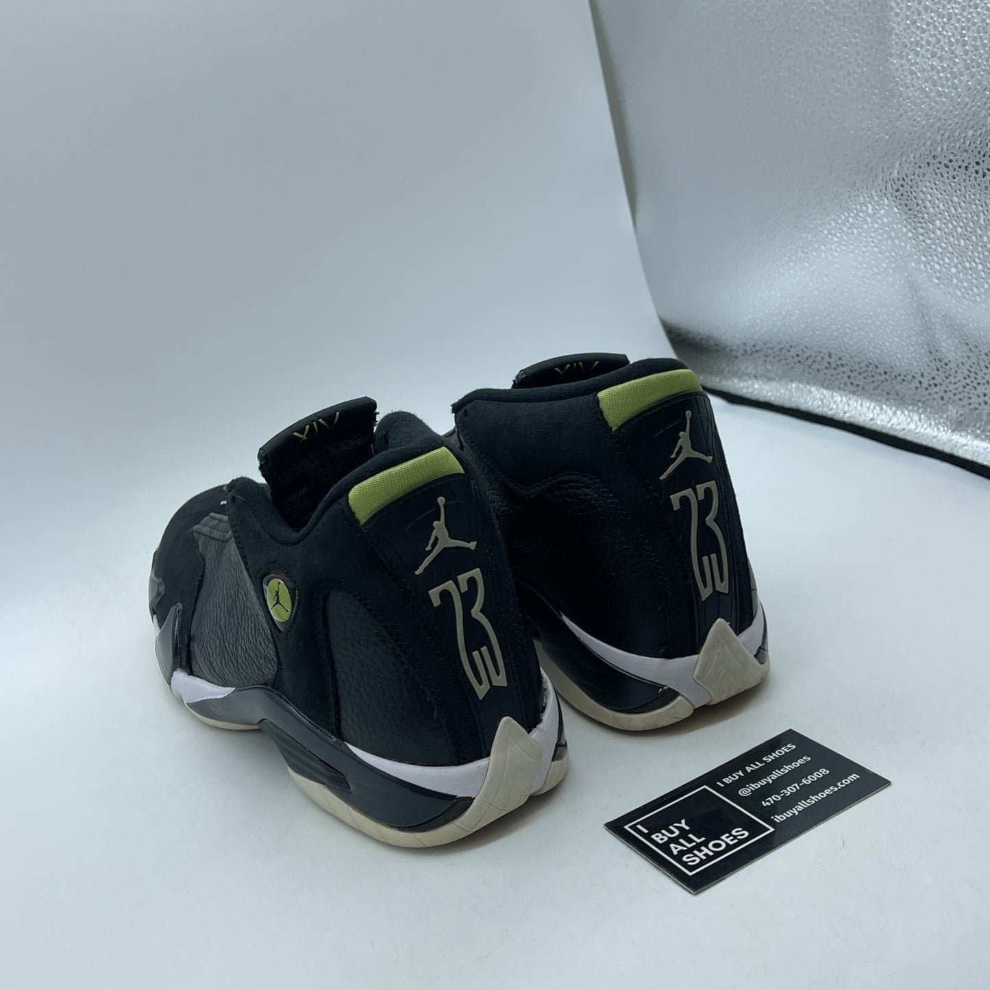 Size 8.5 - Air Jordan 14 Retro 2016 Indiglo Black Suede Leather (487471-005)