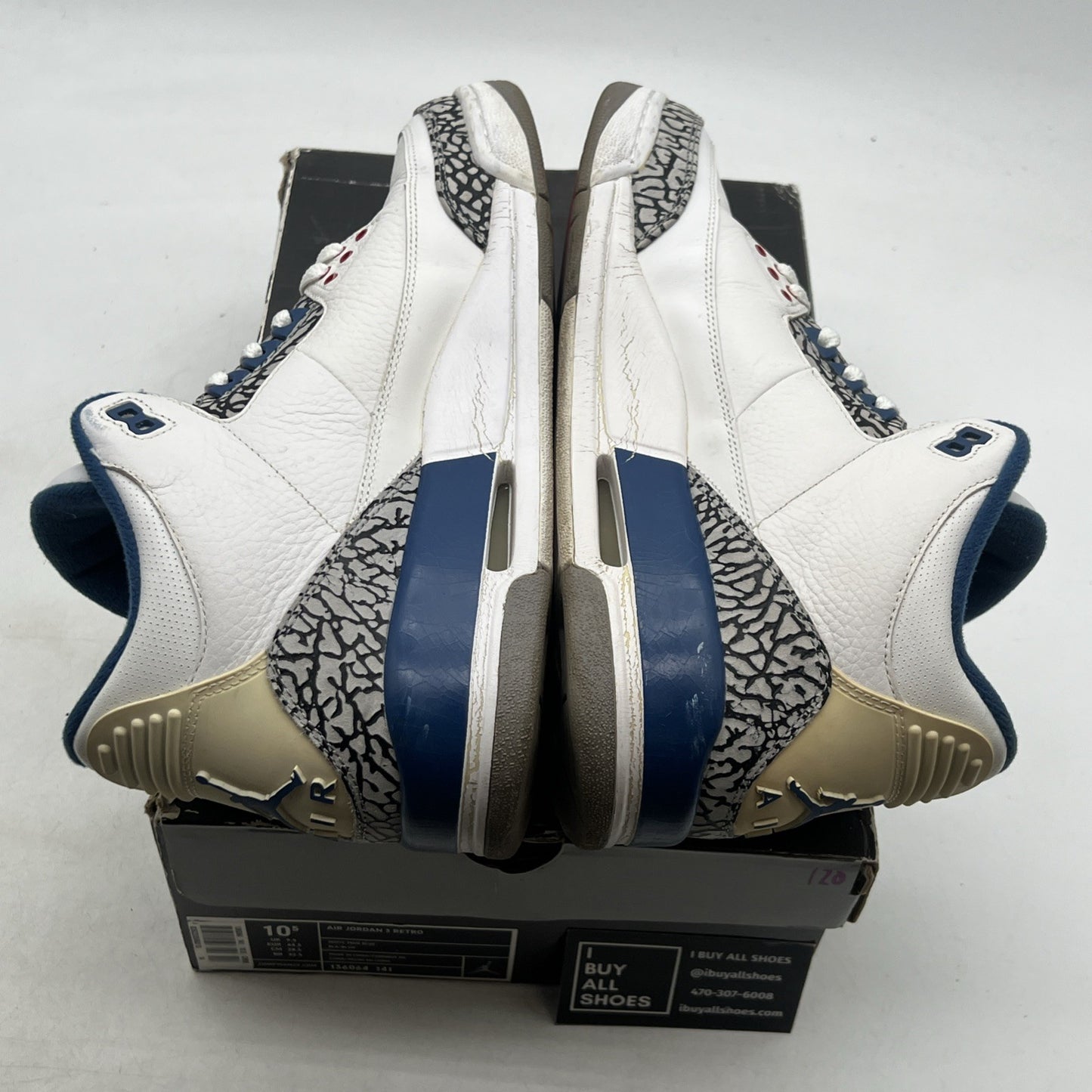 Size 10.5 - Air Jordan 3 Retro 2001 True Blue (136064-141)