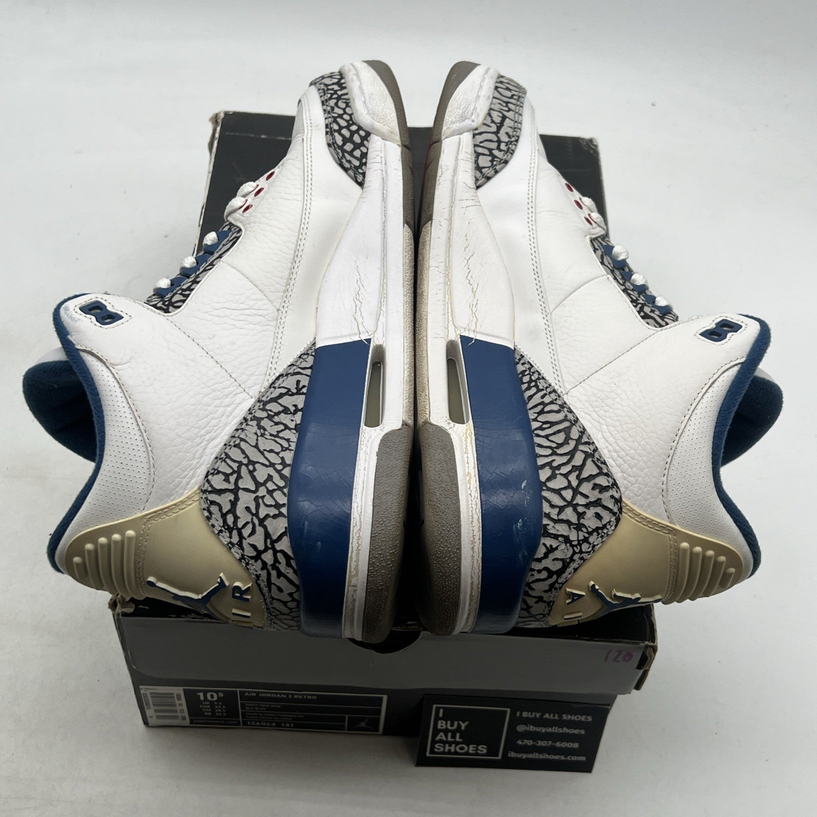 Size 10.5 - Air Jordan 3 Retro 2001 True Blue (136064-141)