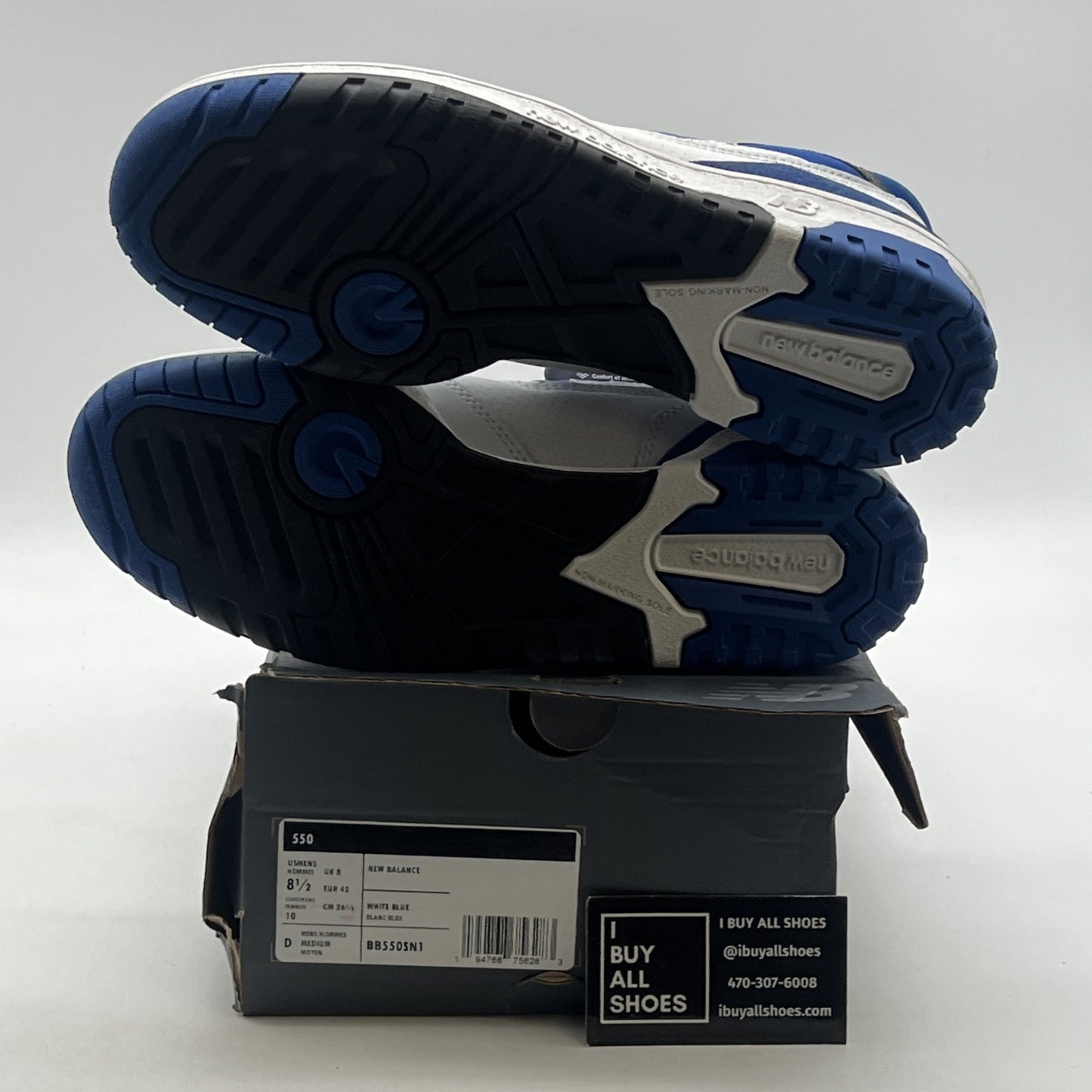 Size 8.5 - New Balance 550 White Team Royal (BB550SN1)