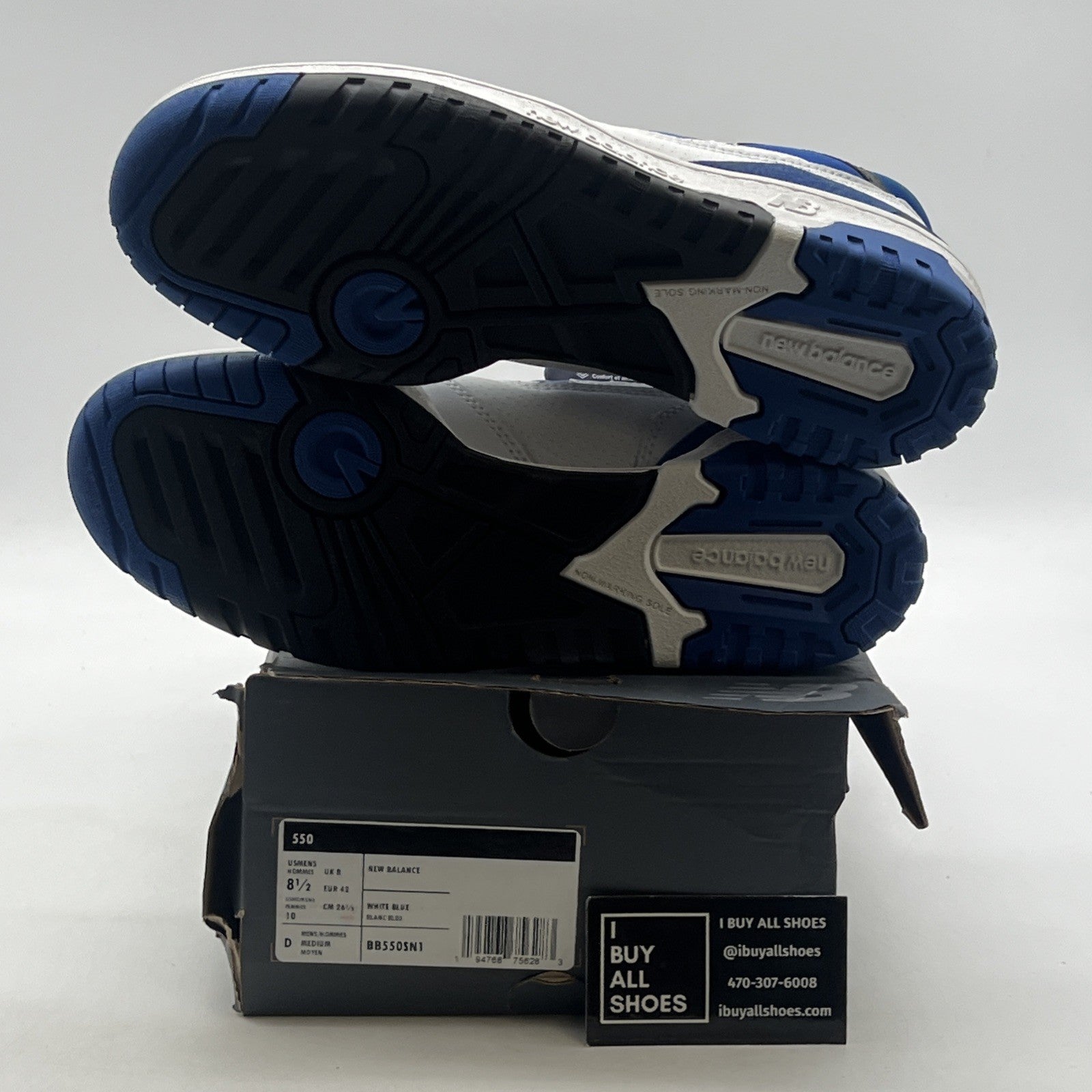 Size 8.5 - New Balance 550 White Team Royal (BB550SN1)