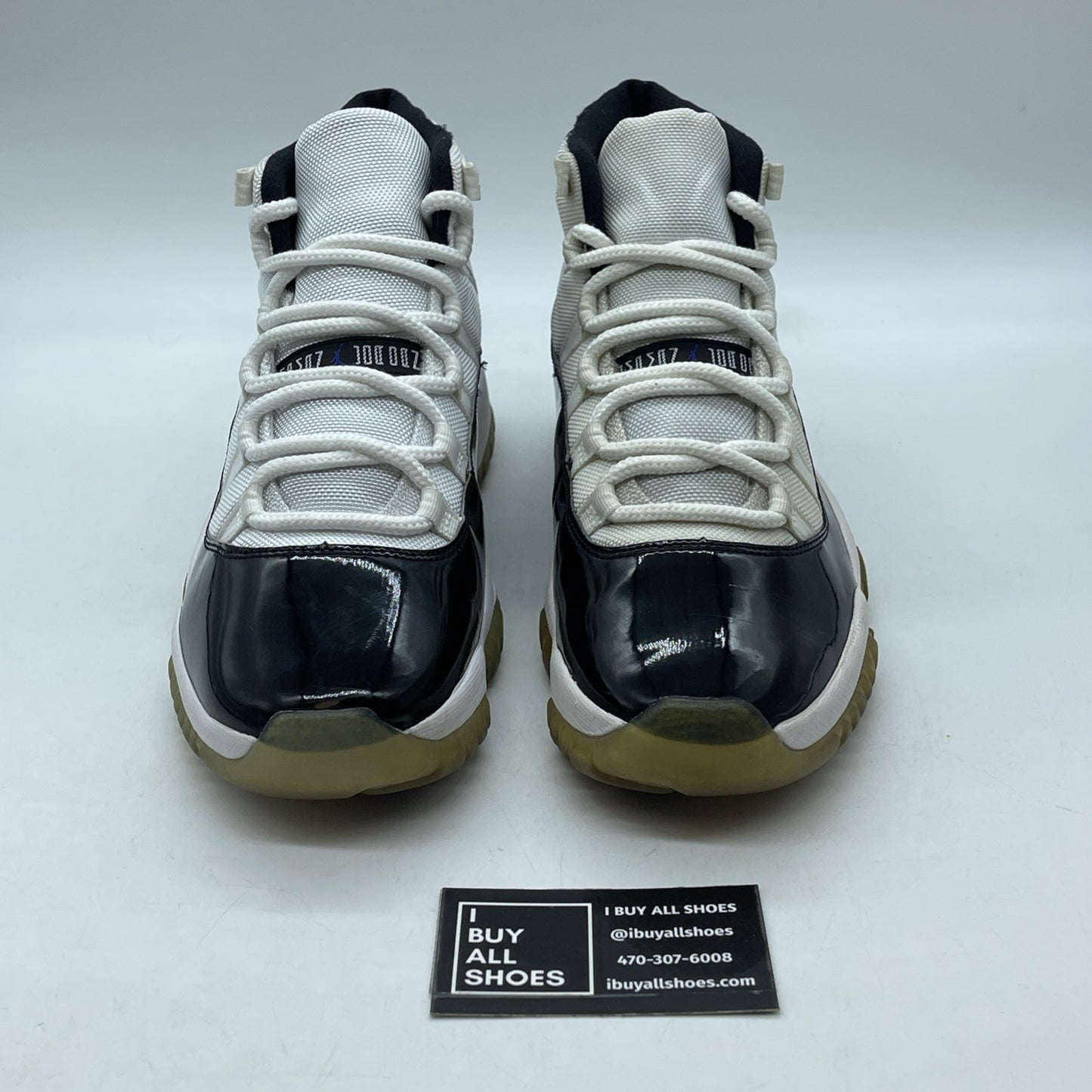 Size 10 - Jordan 11 Retro High Concord Black White Leather (378037-100)