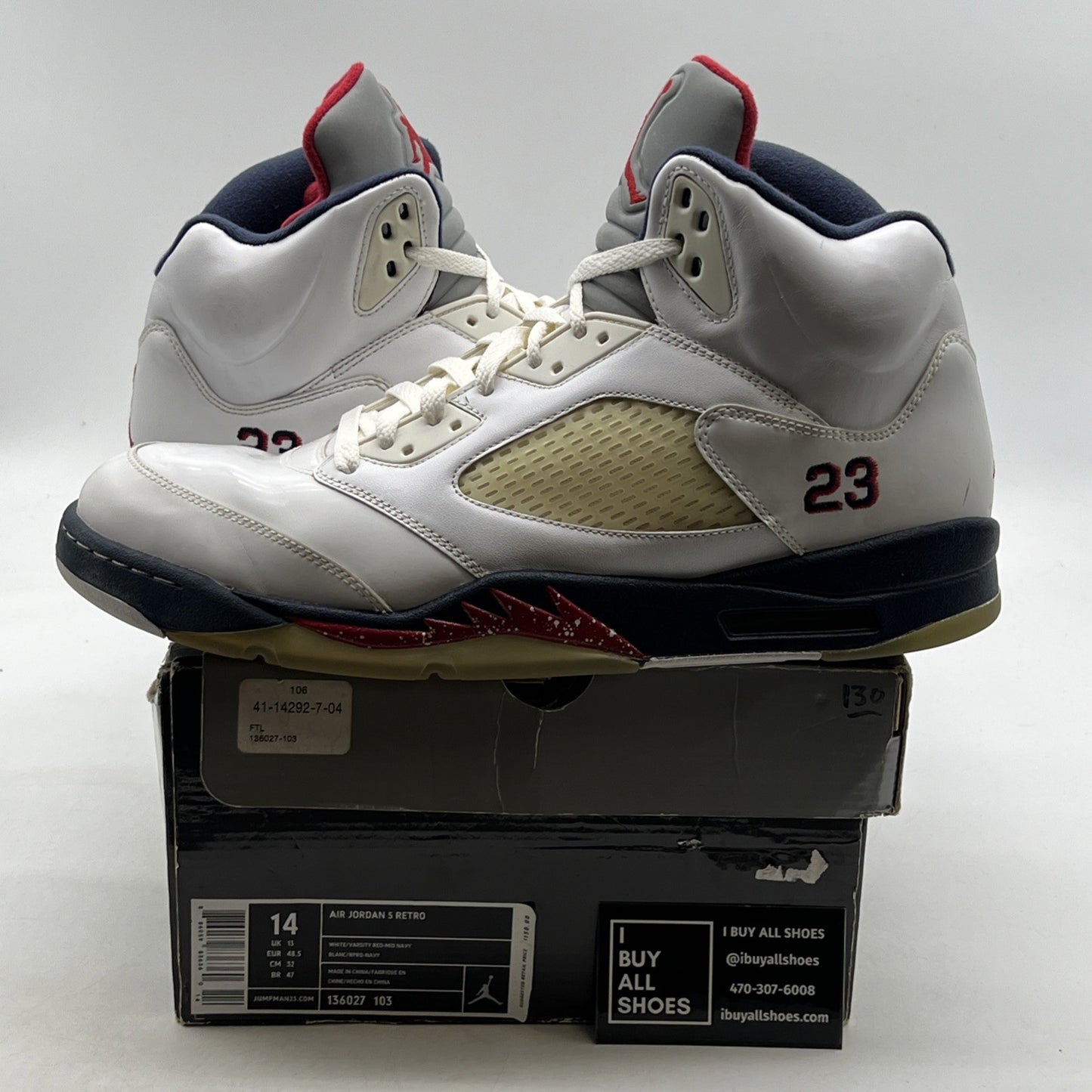Size 14 - Air Jordan 5 Retro Olympic 2011 (136027-103)
