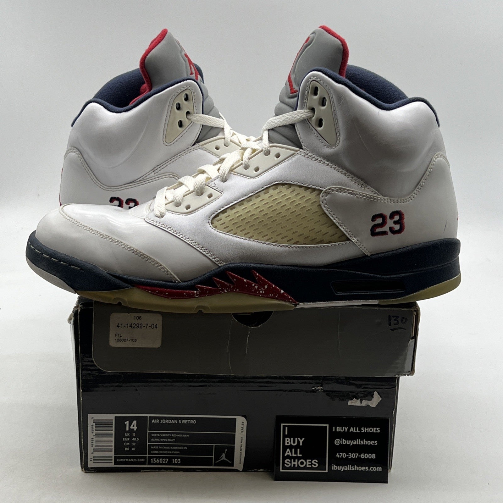 Size 14 - Air Jordan 5 Retro Olympic 2011 (136027-103)