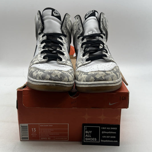 Size 13 - Nike Dunk High White - (309432-102)