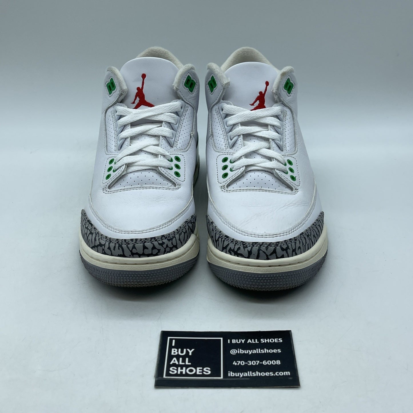 Size 8W - Nike Air Jordan 3 Retro Lucky Green Leather Grey (CK9246-136)
