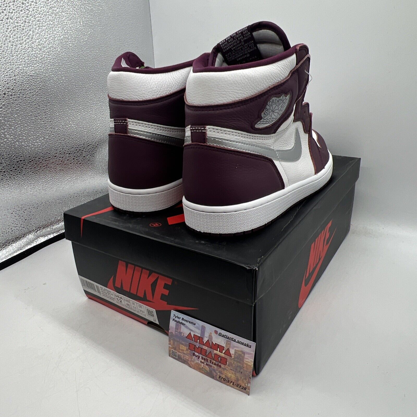 Size 12 - Jordan 1 Retro High OG Bordeaux Brand New Og All