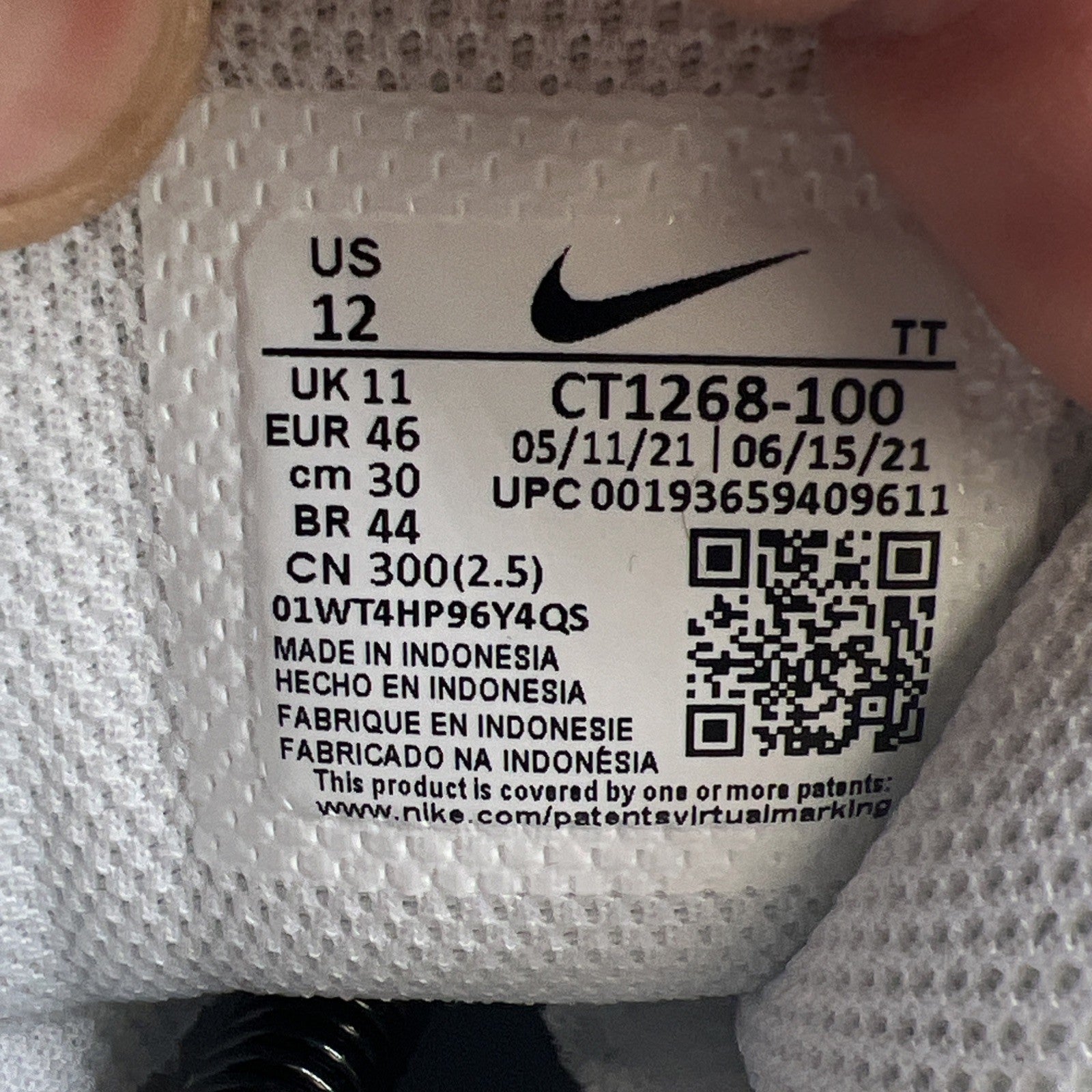 Size 12 - Nike Air Max 95 Triple White (CT1268-100)