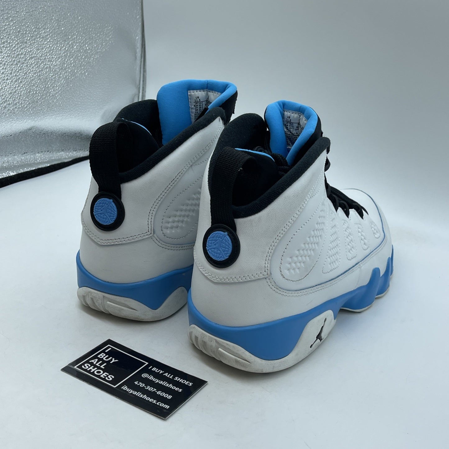 Size 11.5 - Air Jordan 9 Retro 2024 Powder Blue White Leather ( FQ8992-101)