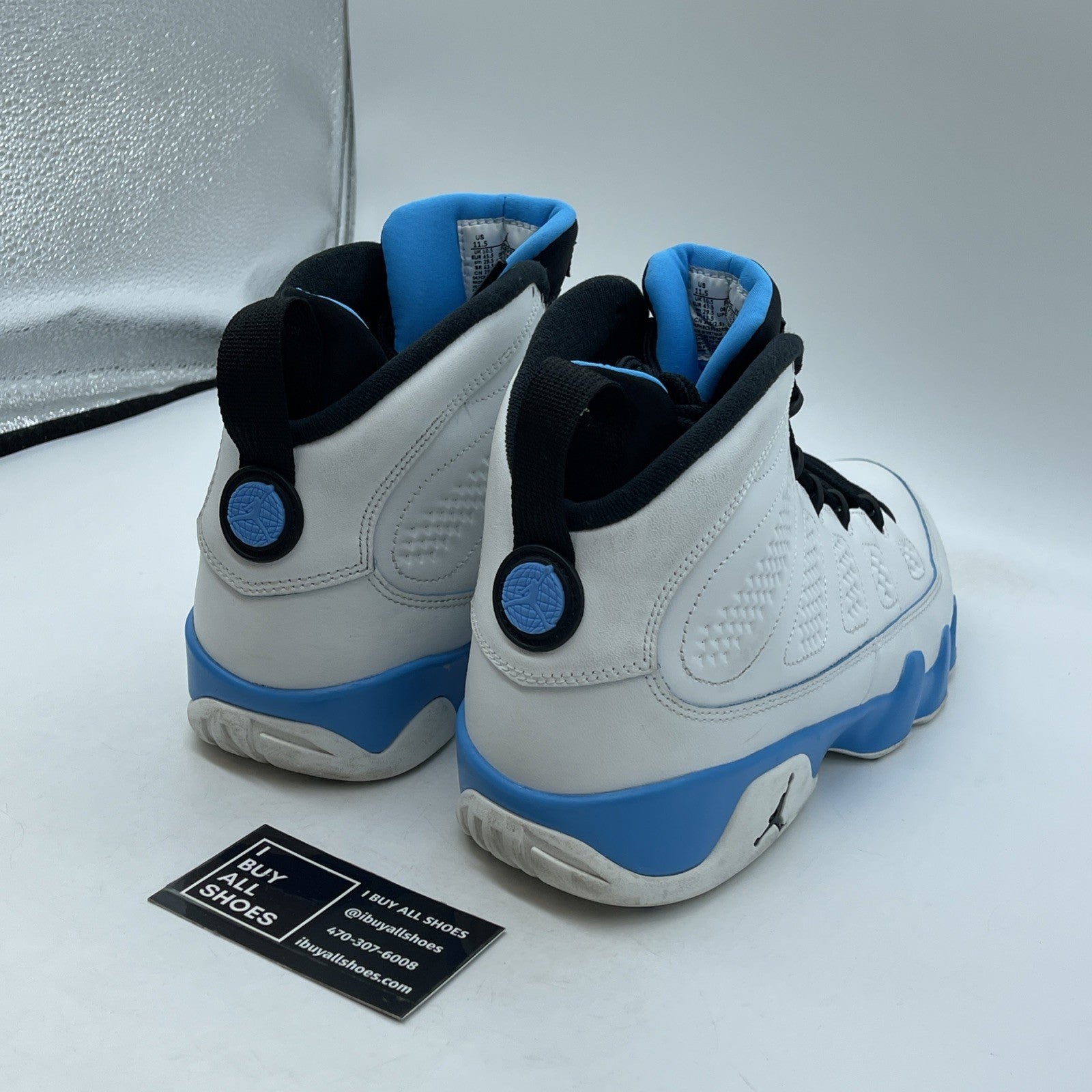 Size 11.5 - Air Jordan 9 Retro 2024 Powder Blue White Leather ( FQ8992-101)