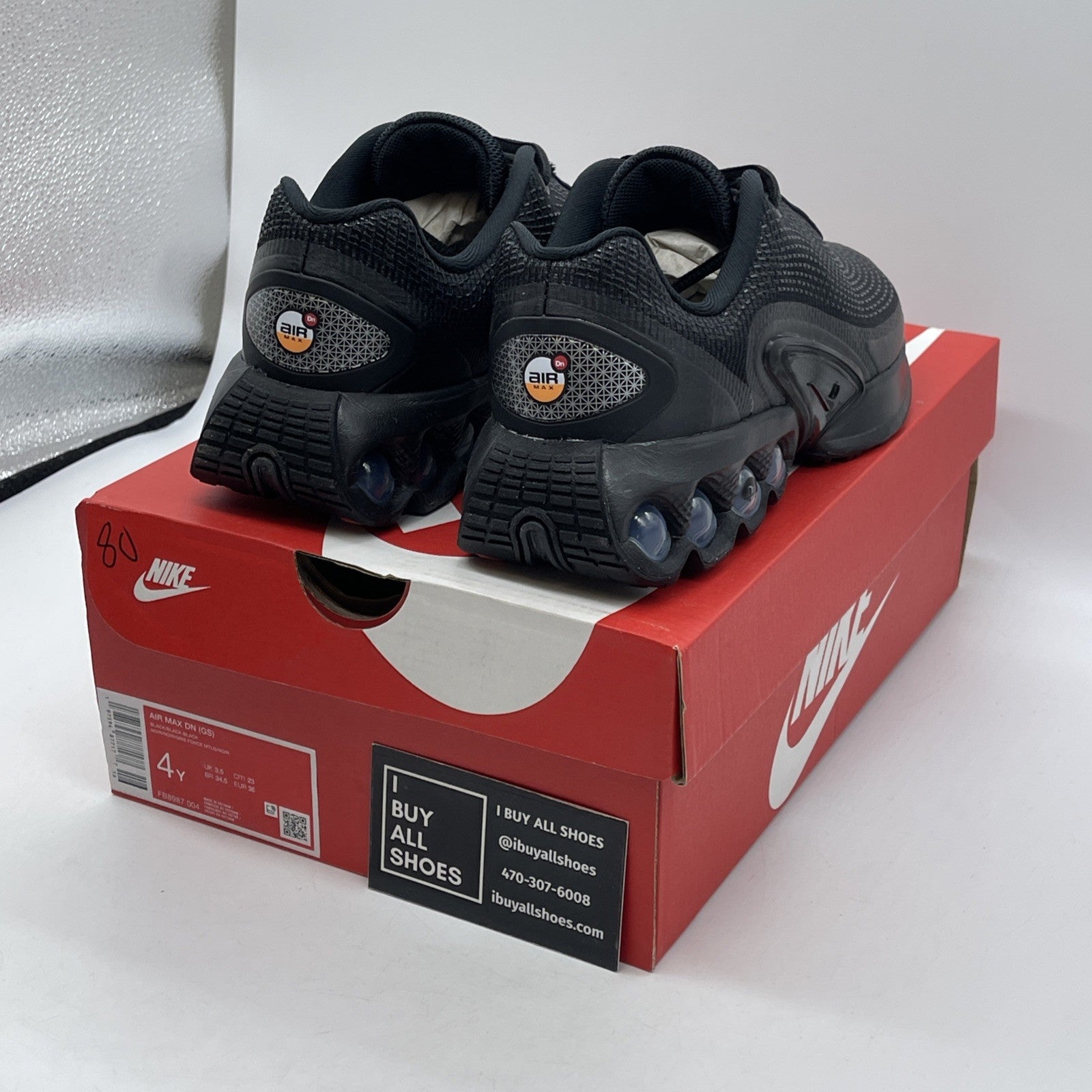 Size 4Y - Nike Air Max DN Black Suede Leather (FB8987 004)