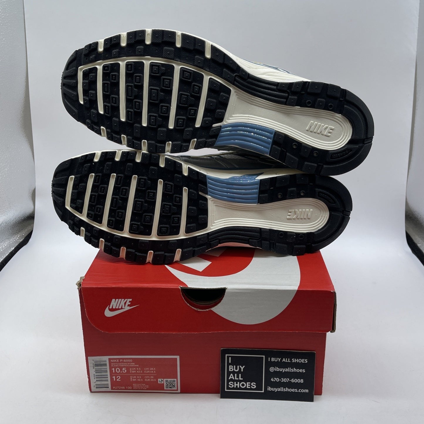 Size 10.5 - Nike P-6000 Metallic Silver Aegean Storm Leather (HJ7246-100)