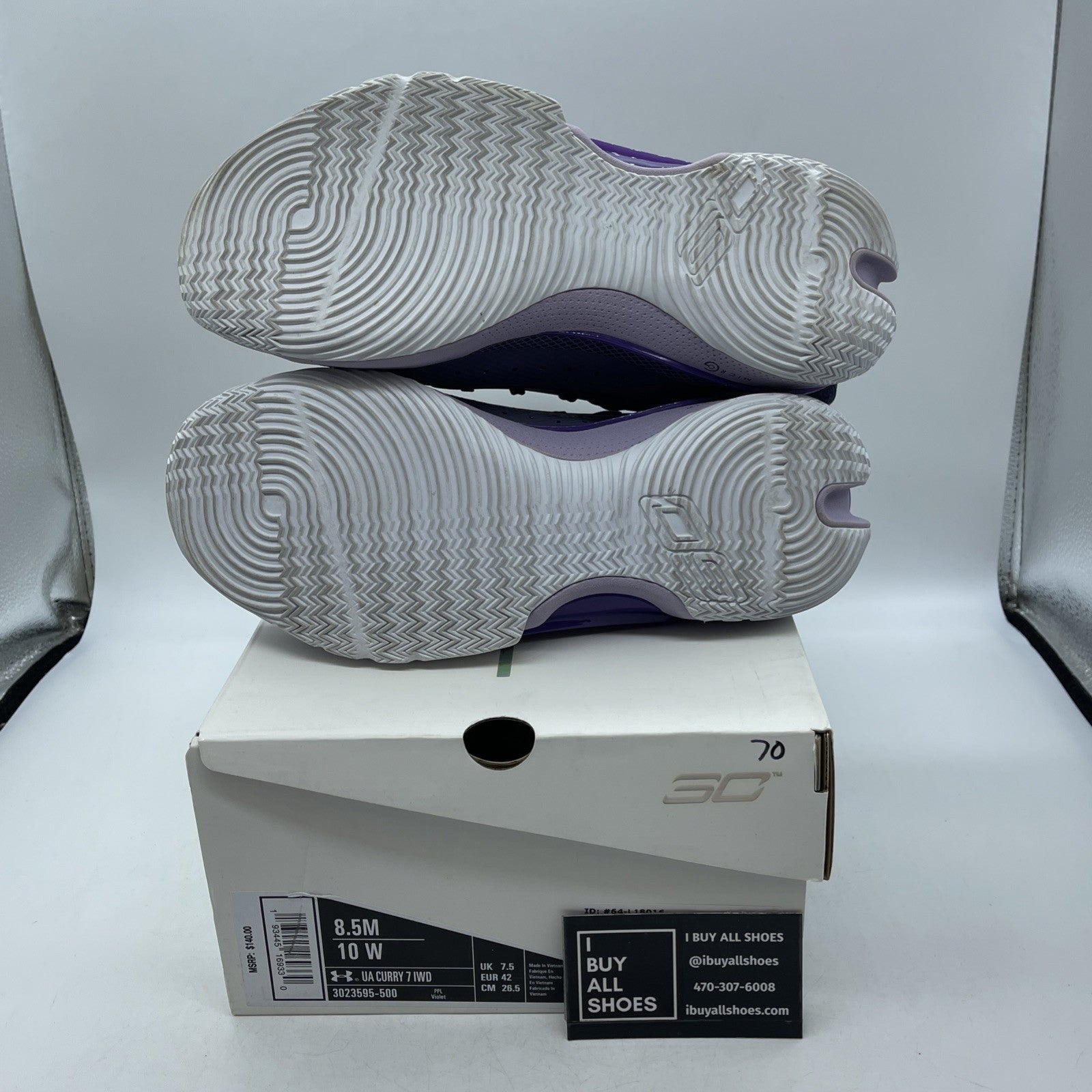 Size 8.5 - Under Armour Curry 7 International Women's Day (3023595-500)