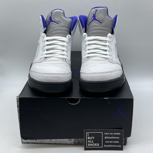 Size 9.5 - Jordan 5 Concord White Purple Black Leather (DD0587-141)