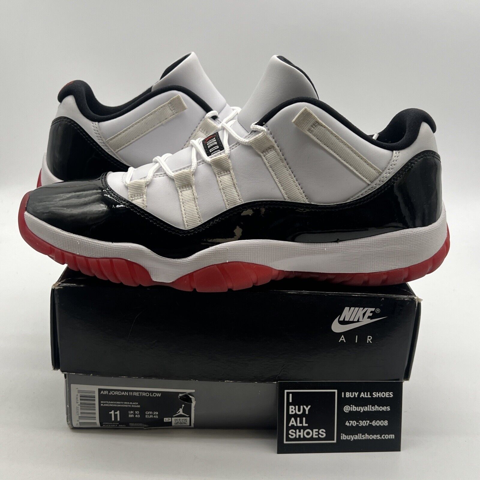 Size 11 - Air Jordan 11 Retro Low Concord-Bred (AV2187-160)